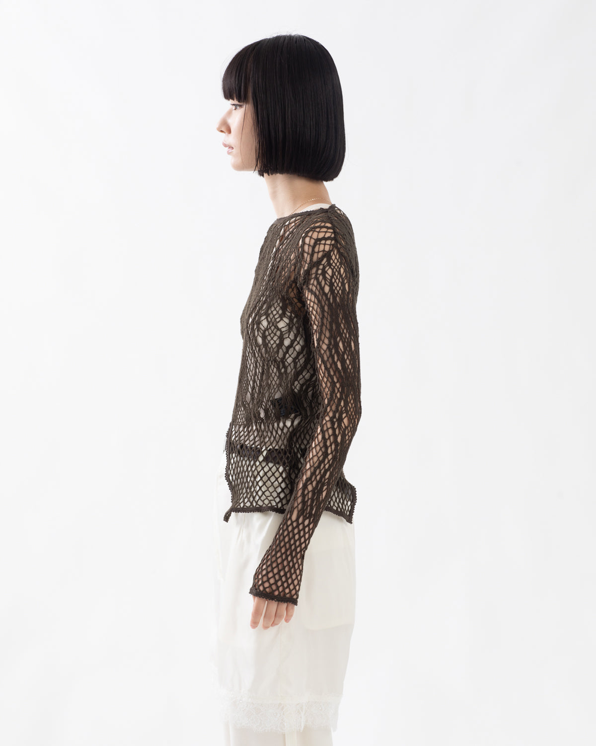 STRETCH LACE LONG SLEEVE TEE