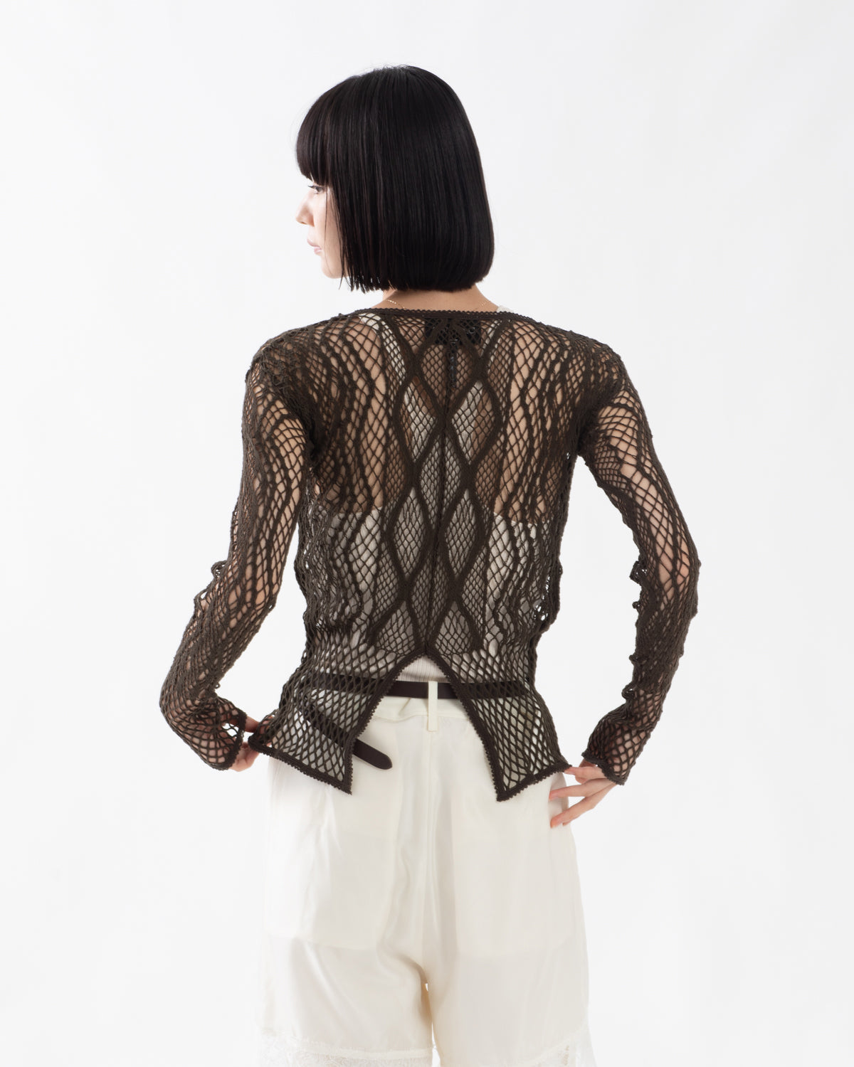 STRETCH LACE LONG SLEEVE TEE