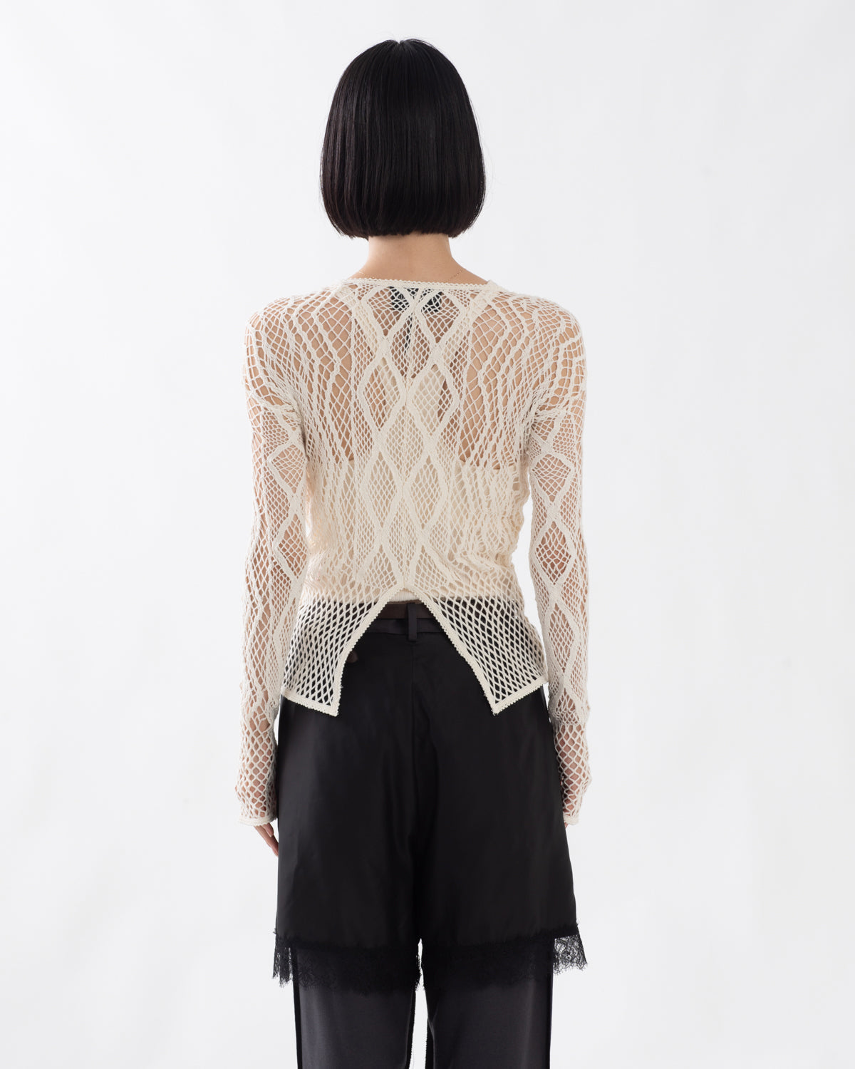 STRETCH LACE LONG SLEEVE TEE