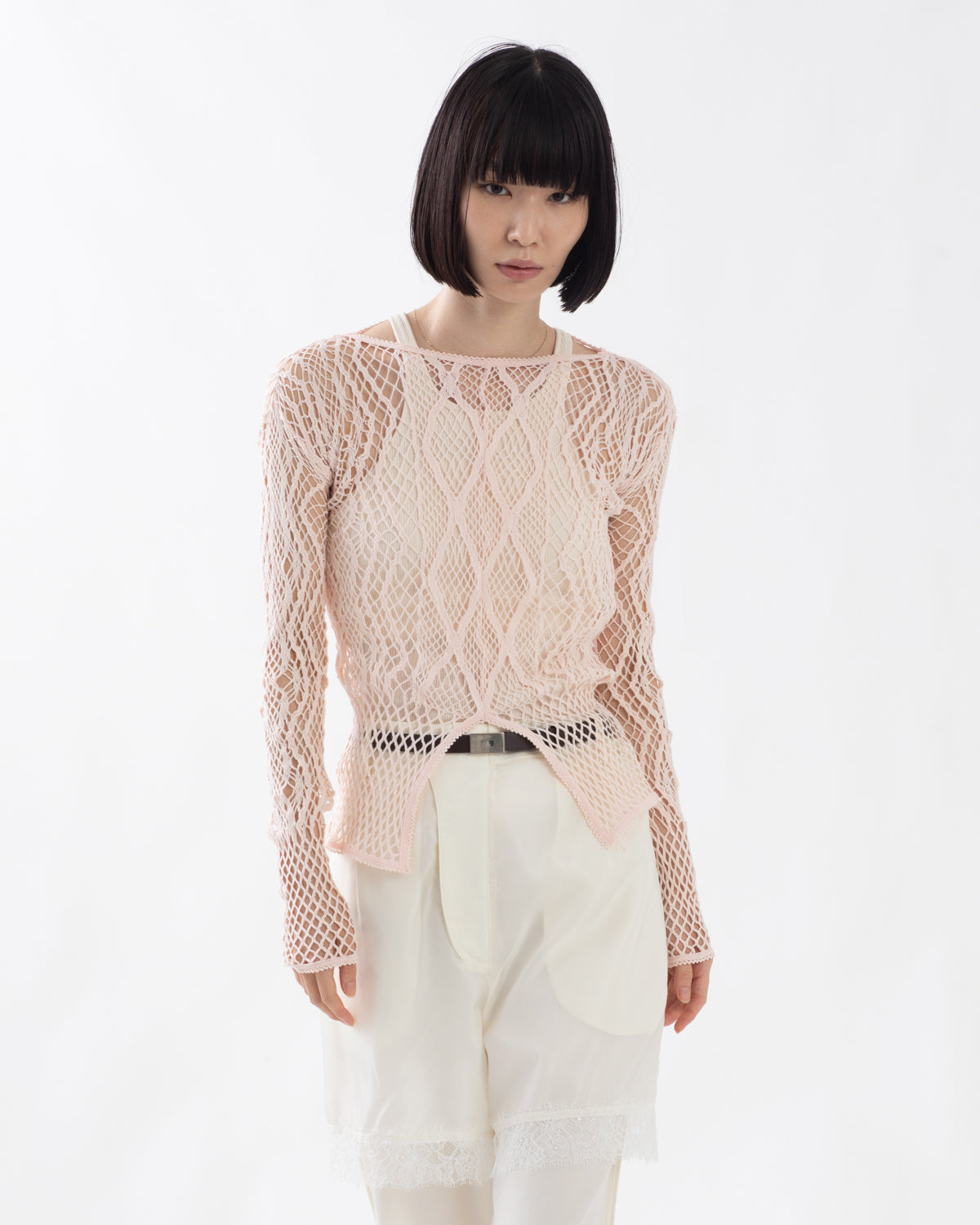 STRETCH LACE LONG SLEEVE TEE