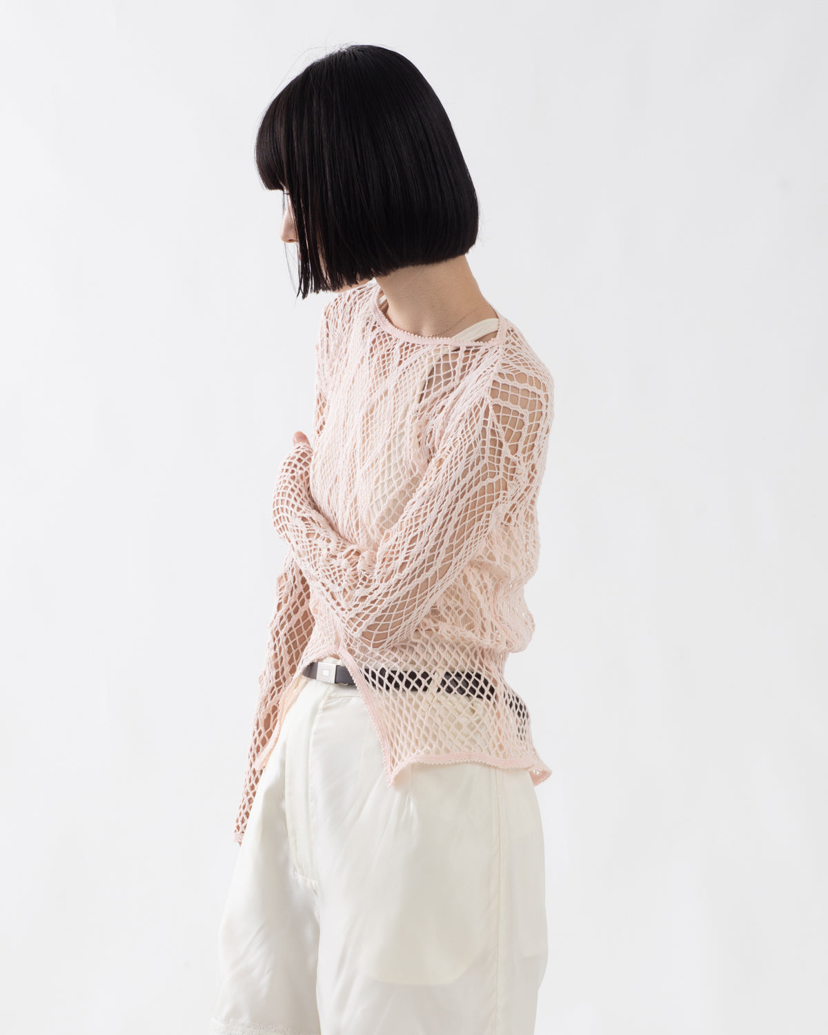 STRETCH LACE LONG SLEEVE TEE