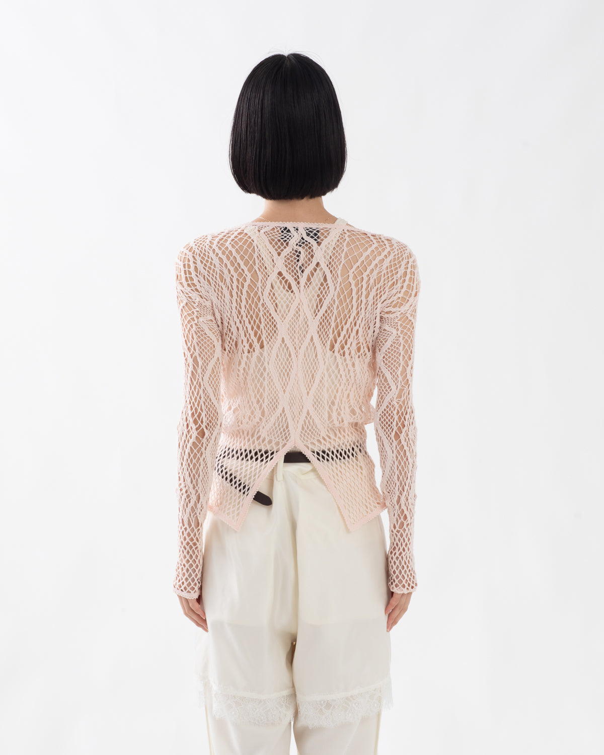 STRETCH LACE LONG SLEEVE TEE