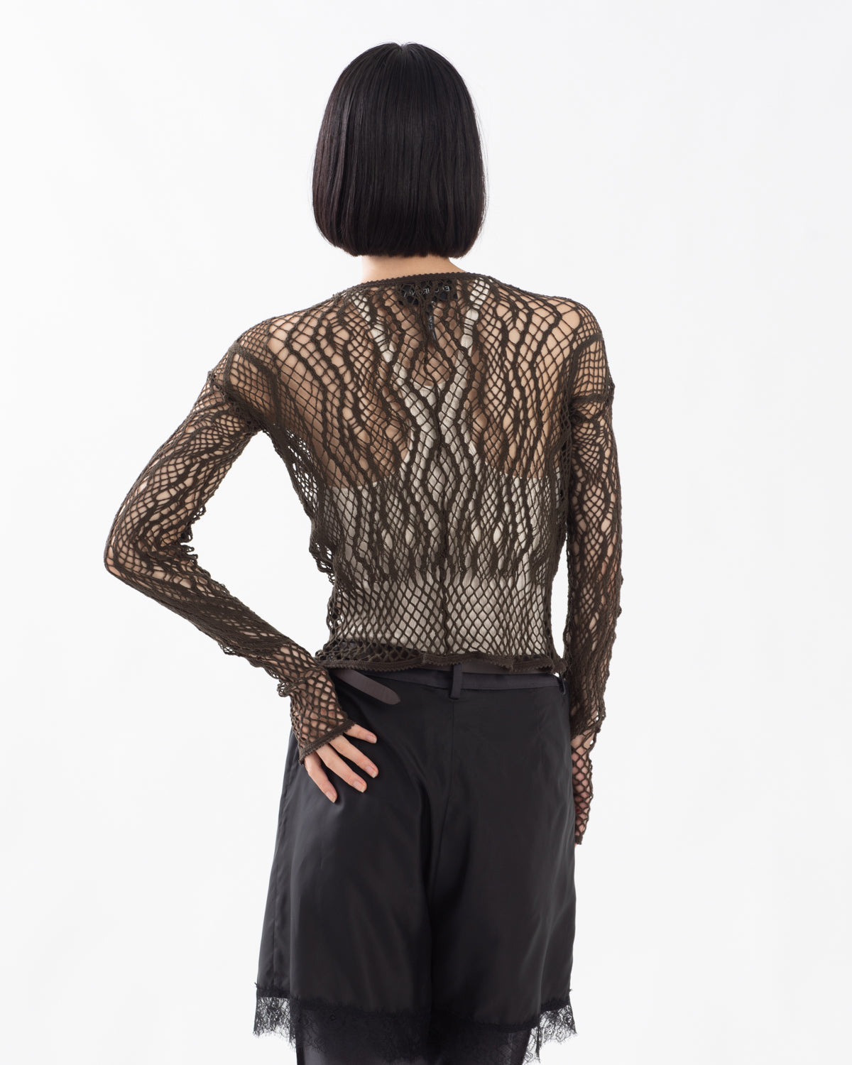 STRETCH LACE CARDIGAN