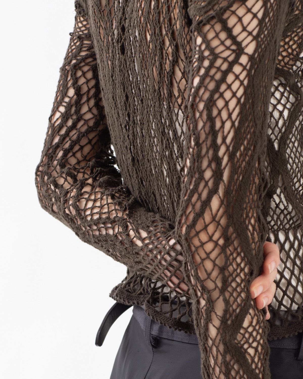 STRETCH LACE CARDIGAN