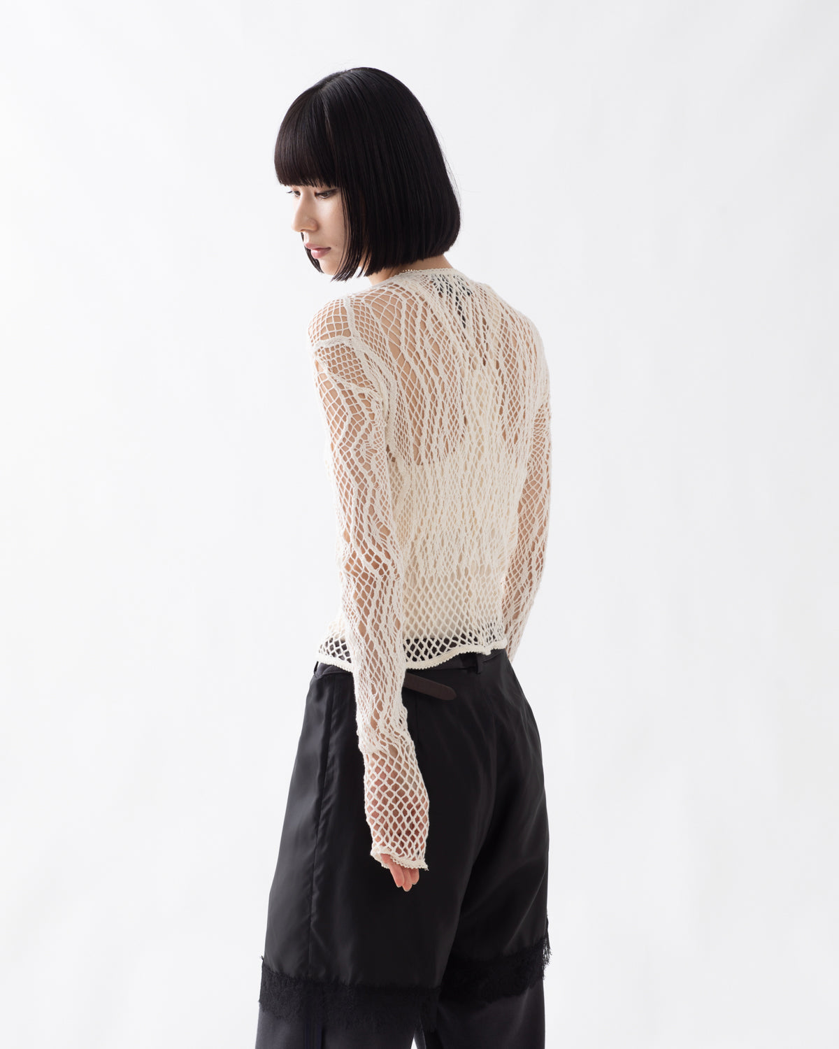 STRETCH LACE CARDIGAN