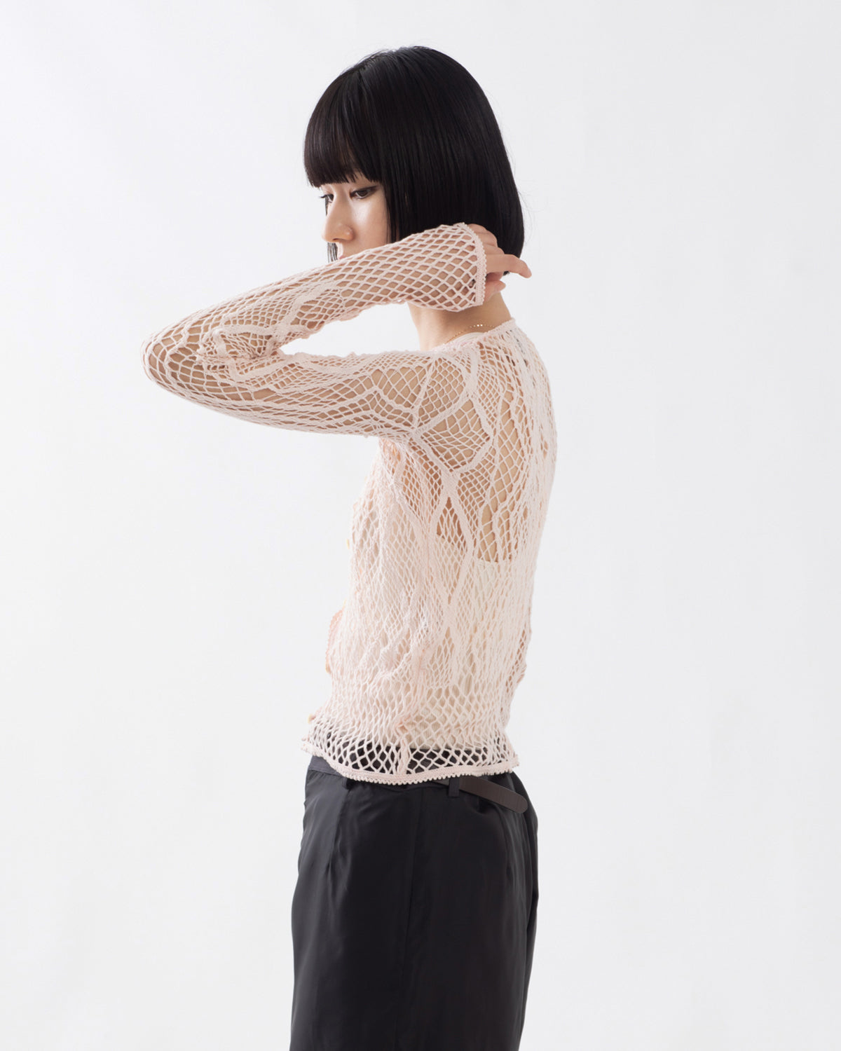 STRETCH LACE CARDIGAN