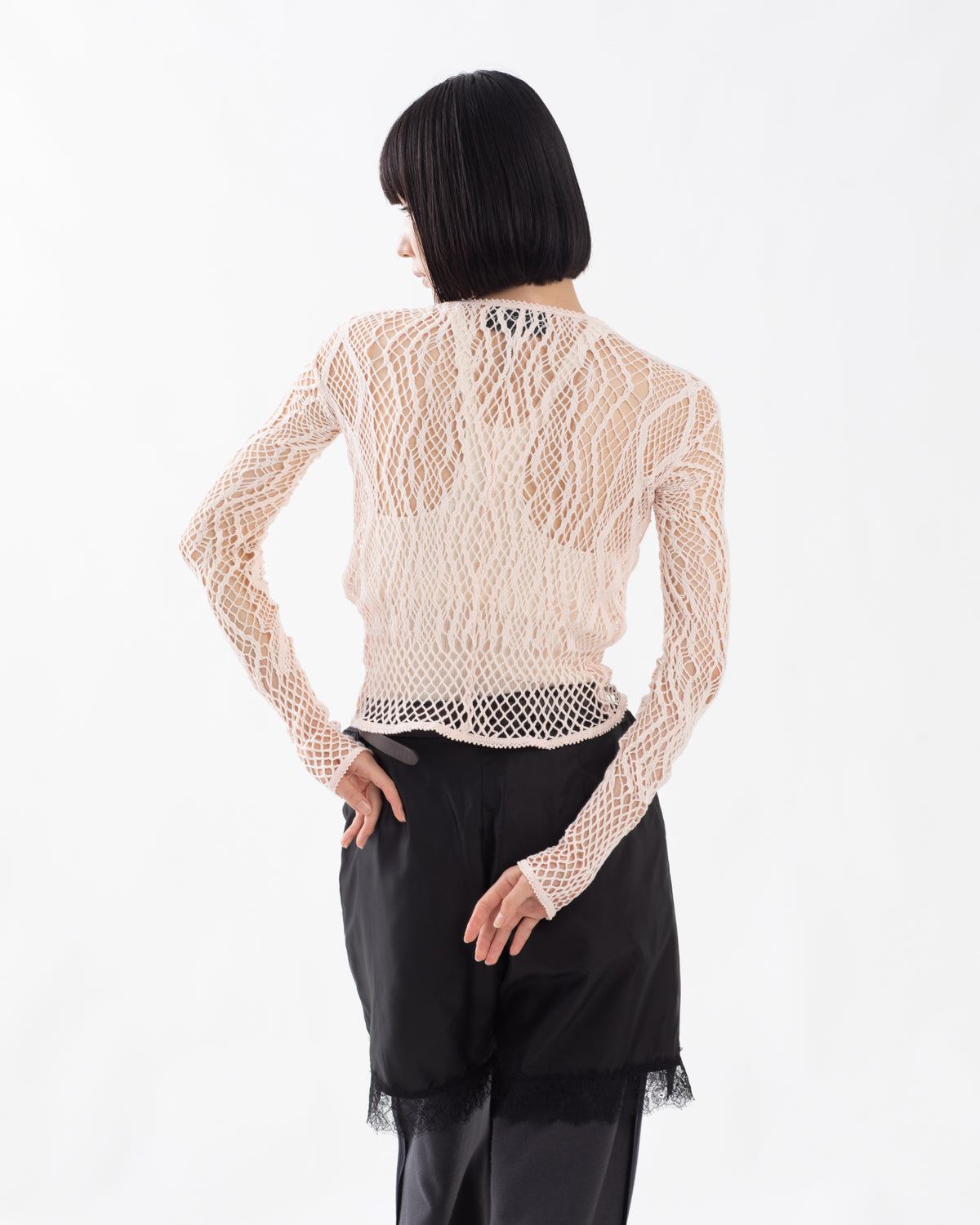 STRETCH LACE CARDIGAN