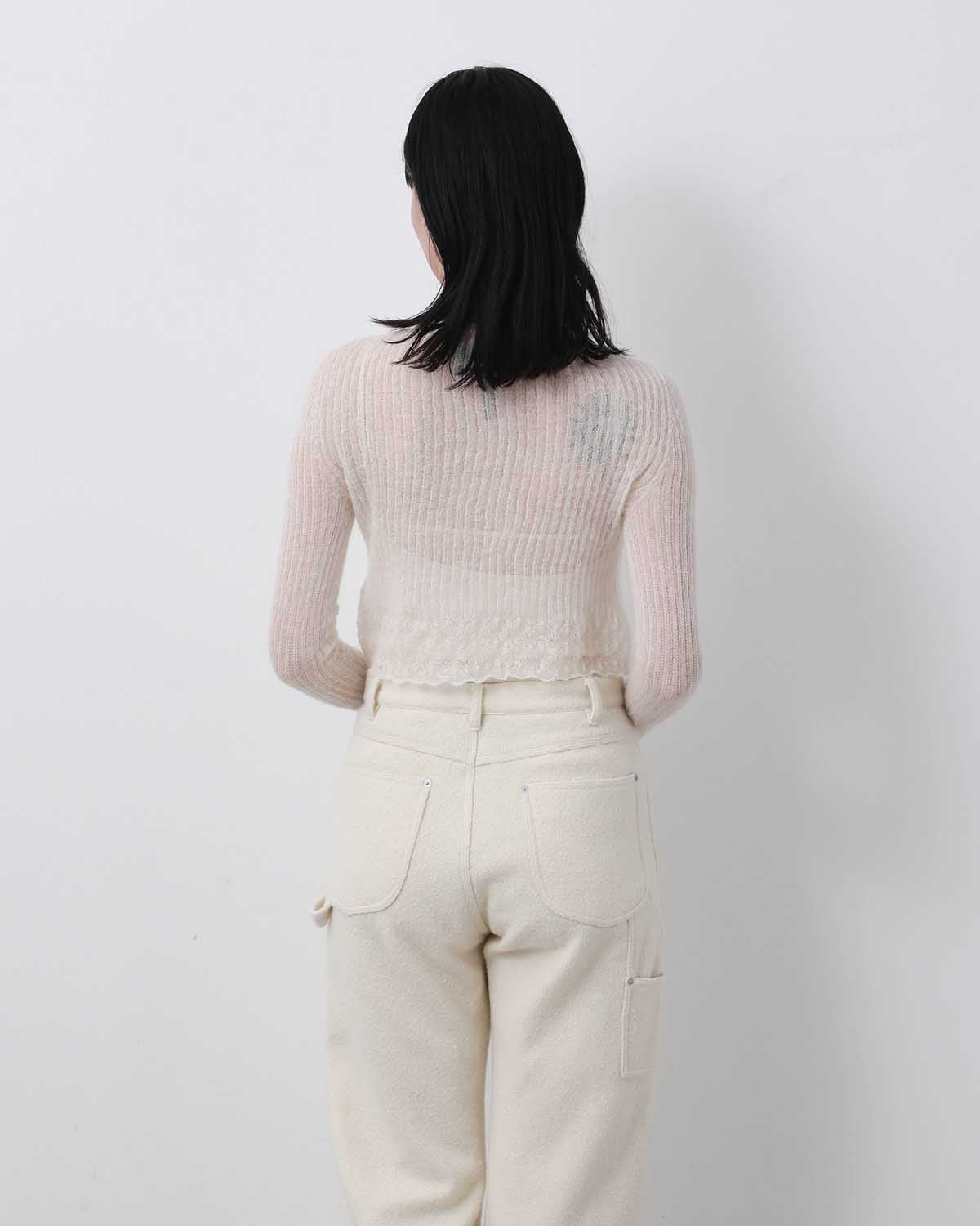 WHOLEGARMENT SILK MOHAIR CARDIGAN