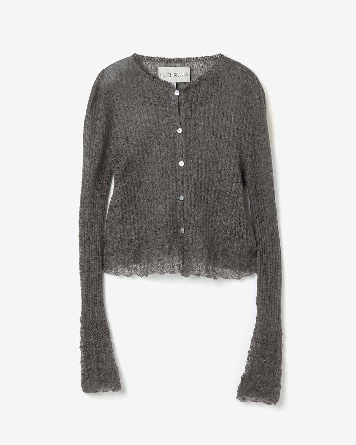 WHOLEGARMENT SILK MOHAIR CARDIGAN