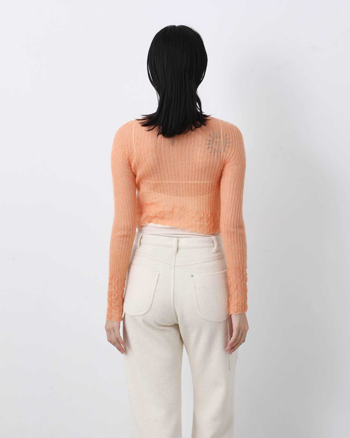 WHOLEGARMENT SILK MOHAIR CARDIGAN