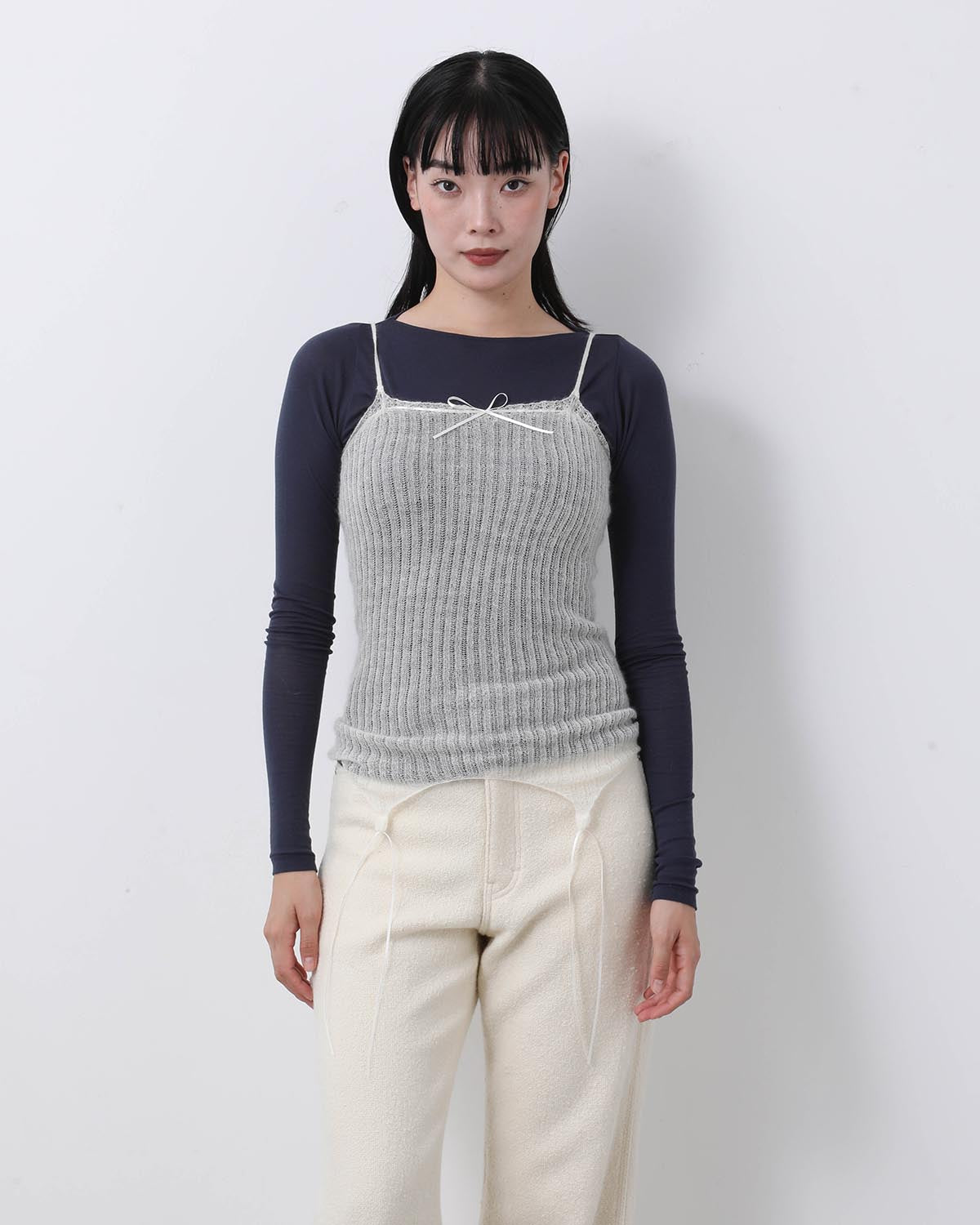 WHOLEGARMENT SILK MOHAIR CAMISOLE