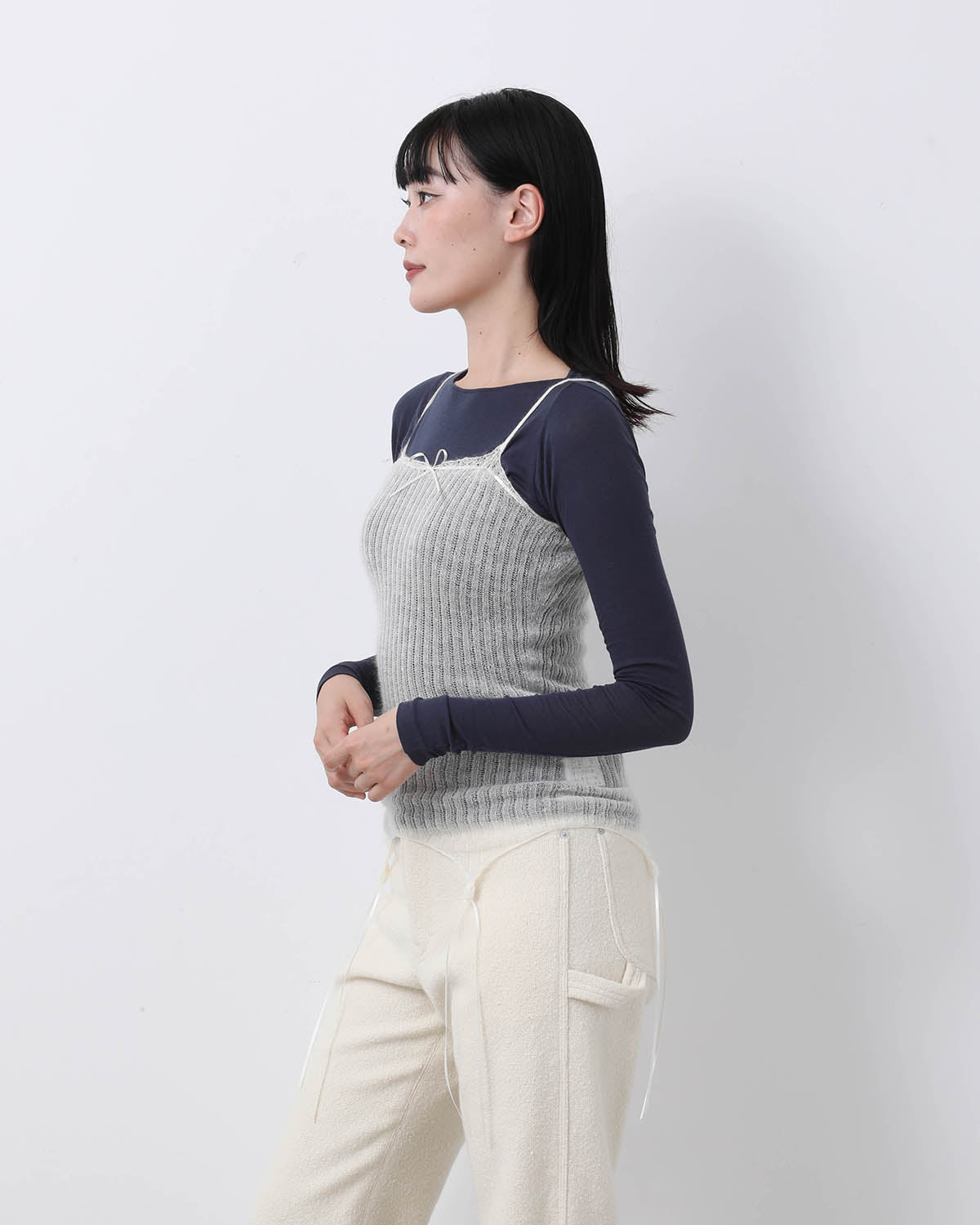 WHOLEGARMENT SILK MOHAIR CAMISOLE