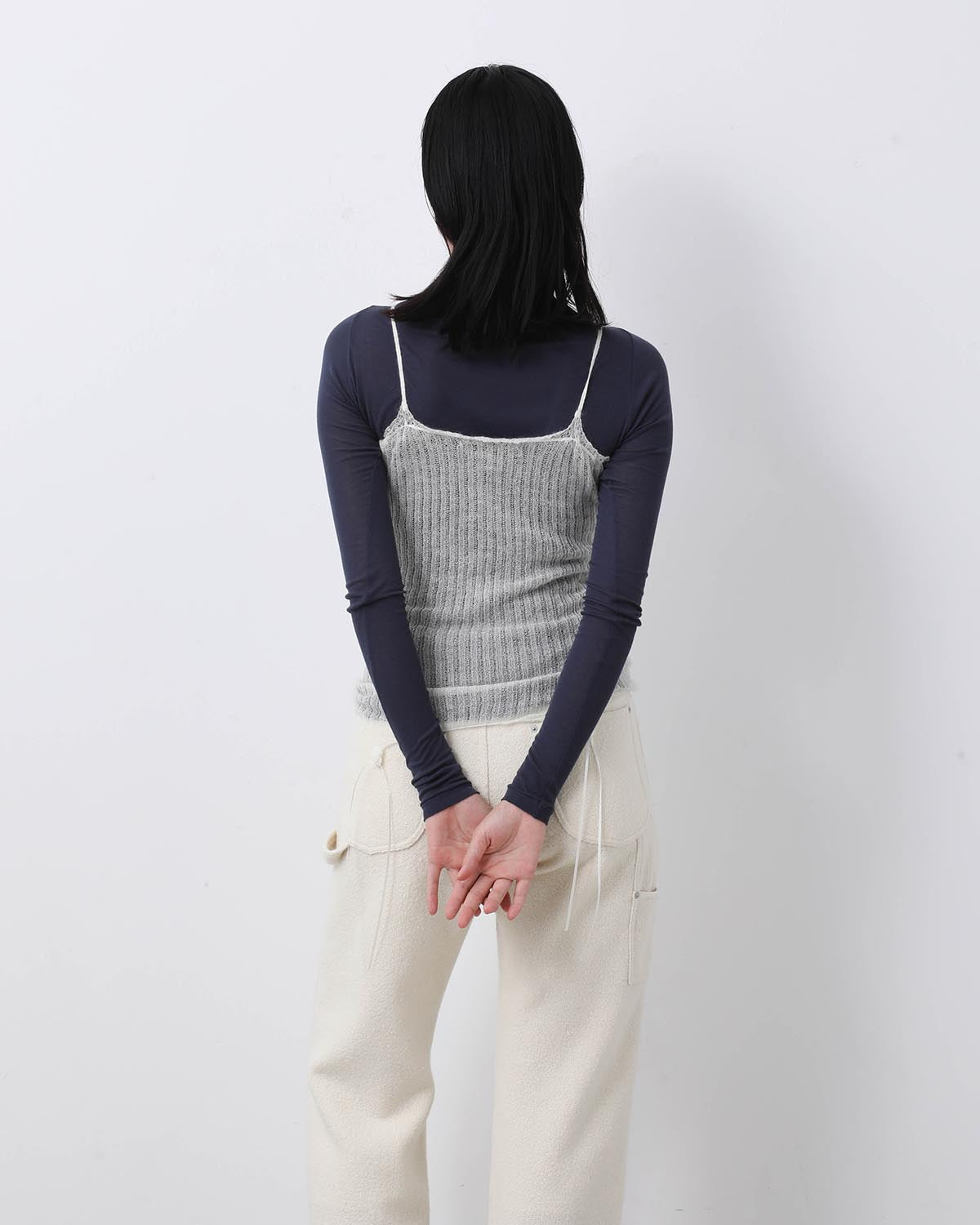 WHOLEGARMENT SILK MOHAIR CAMISOLE