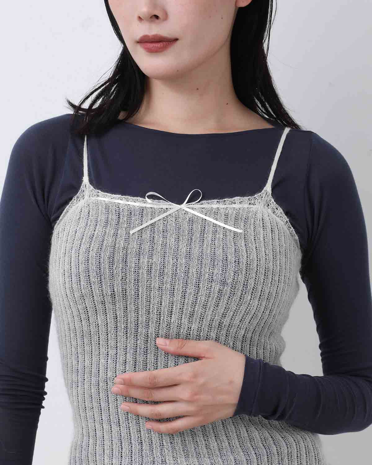 WHOLEGARMENT SILK MOHAIR CAMISOLE