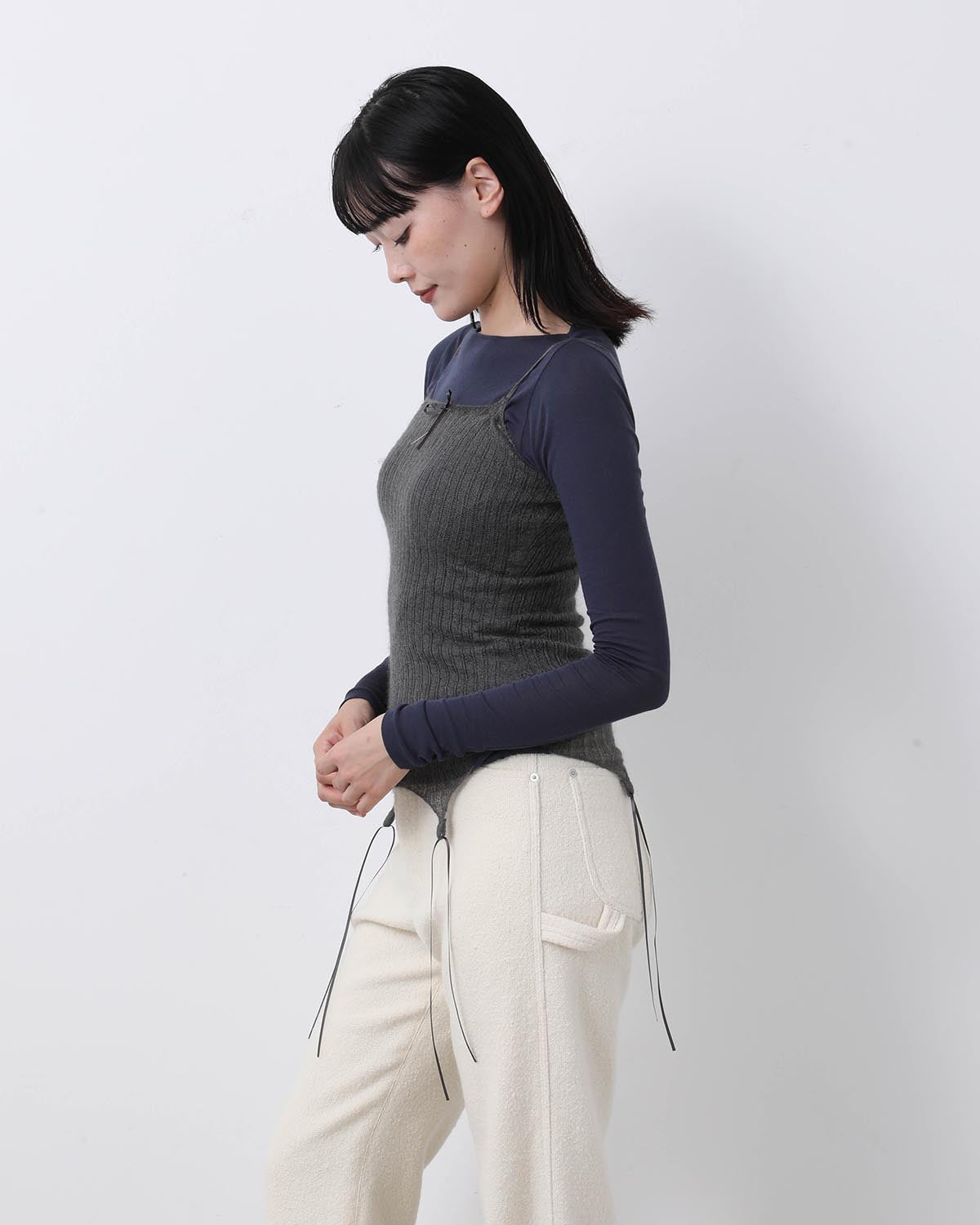 WHOLEGARMENT SILK MOHAIR CAMISOLE