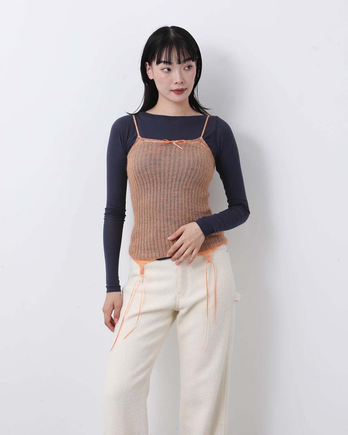 WHOLEGARMENT SILK MOHAIR CAMISOLE