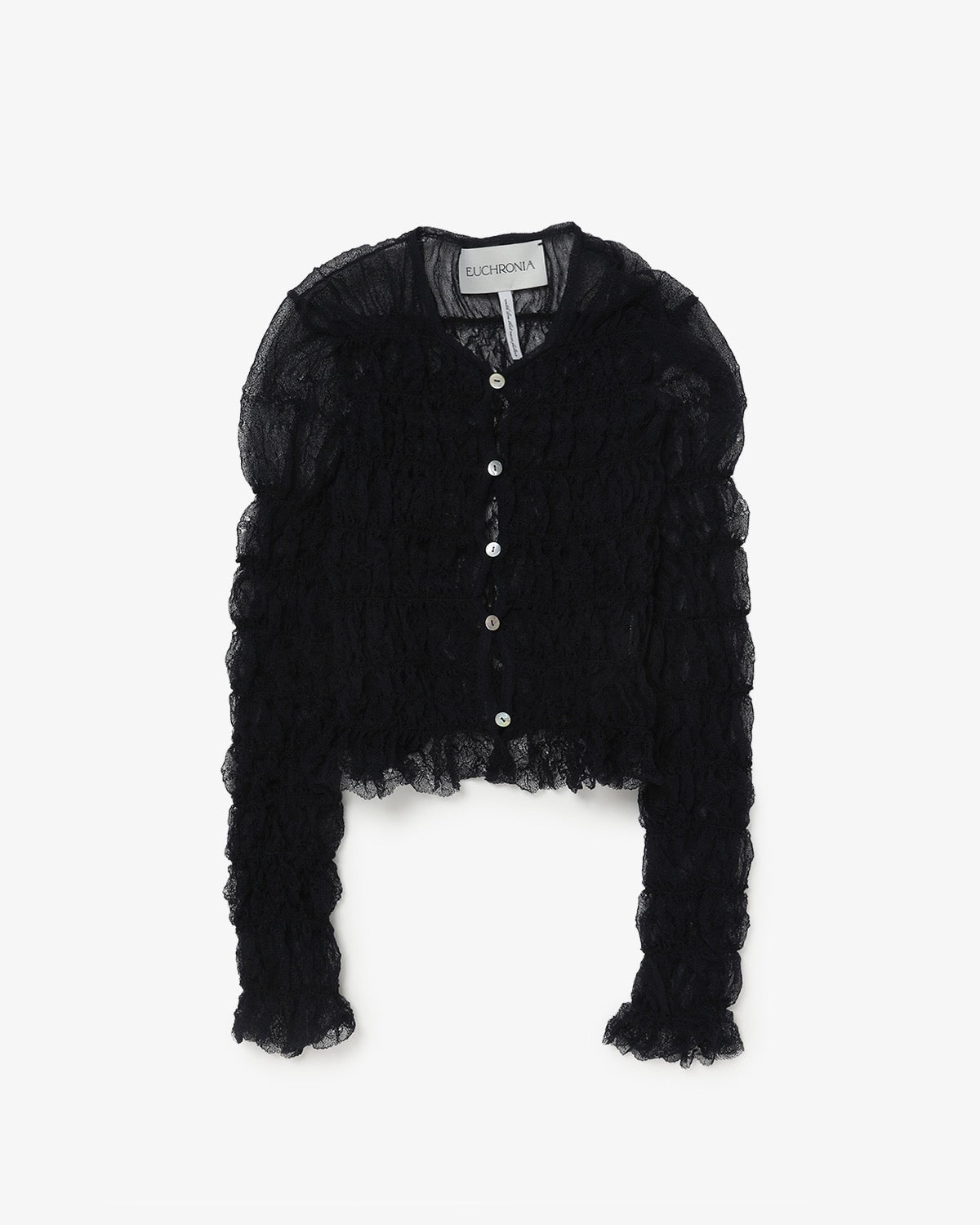 SHIRRING LACE CARDIGAN