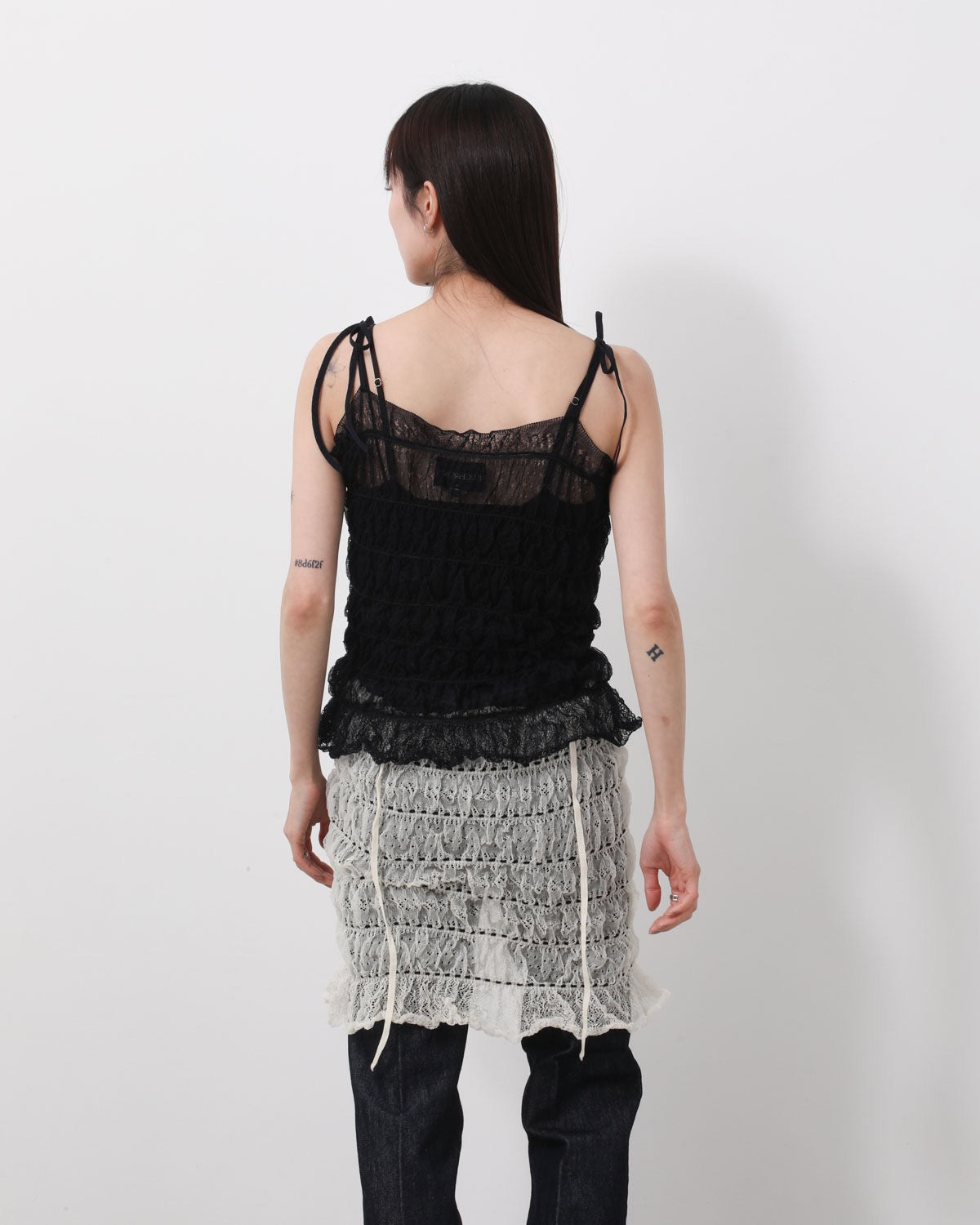 SHIRRING LACE CAMISOLE