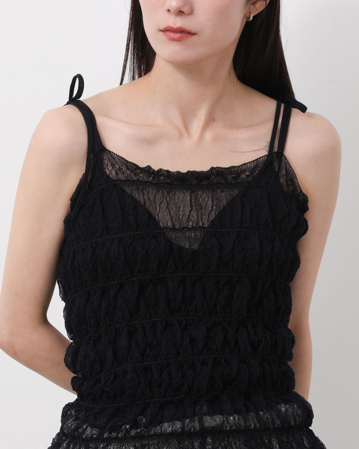 SHIRRING LACE CAMISOLE
