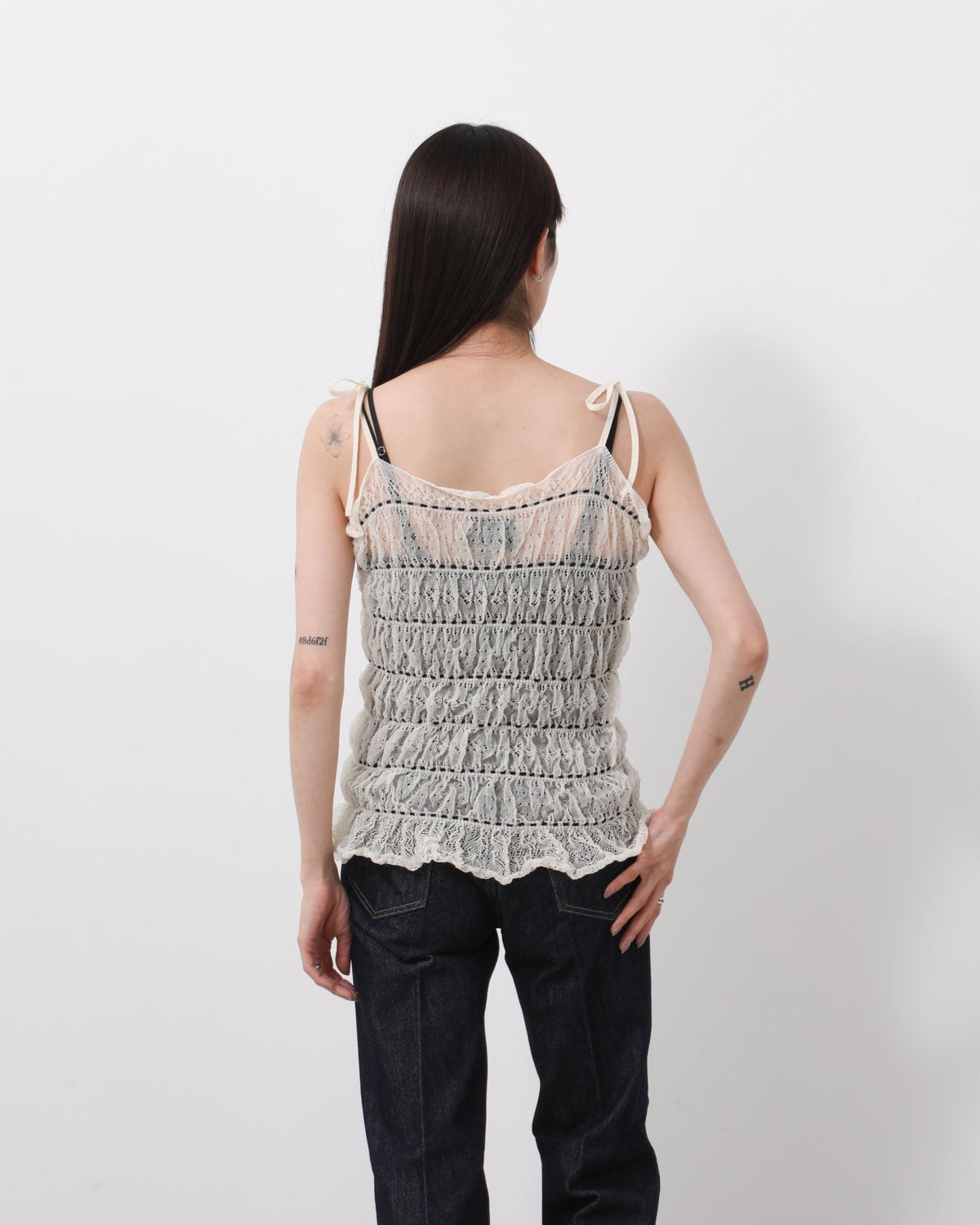 SHIRRING LACE CAMISOLE