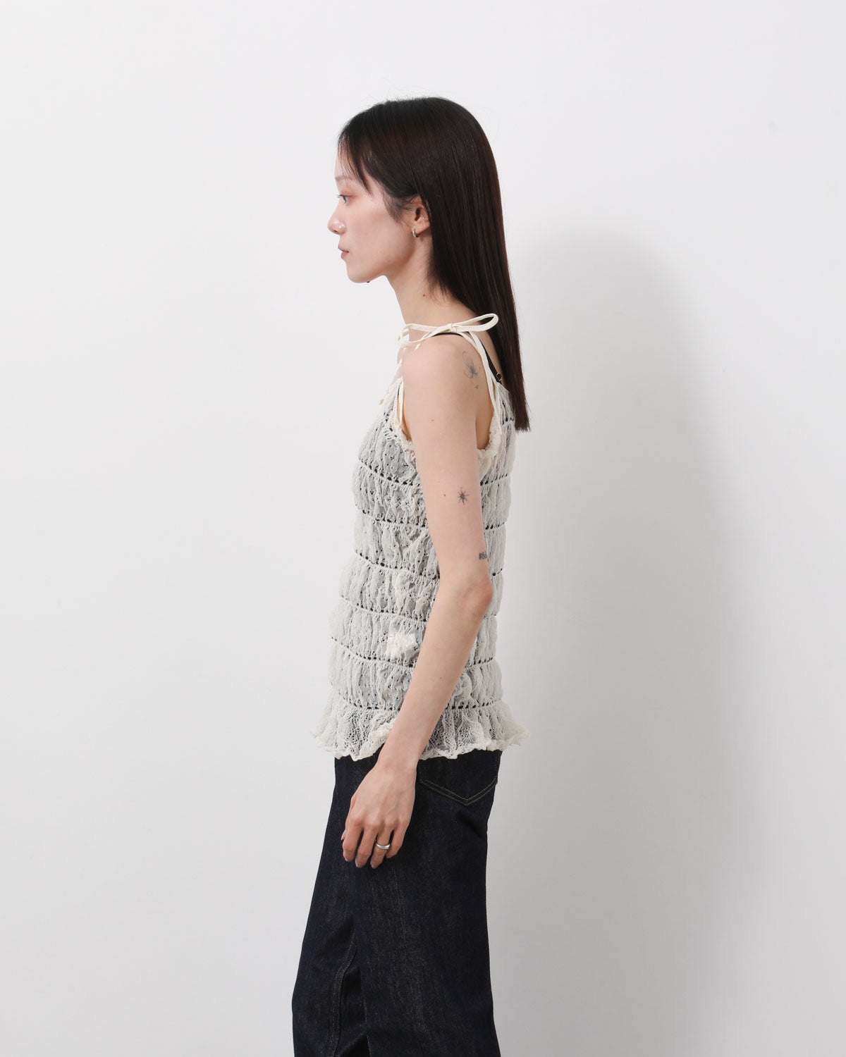 SHIRRING LACE CAMISOLE