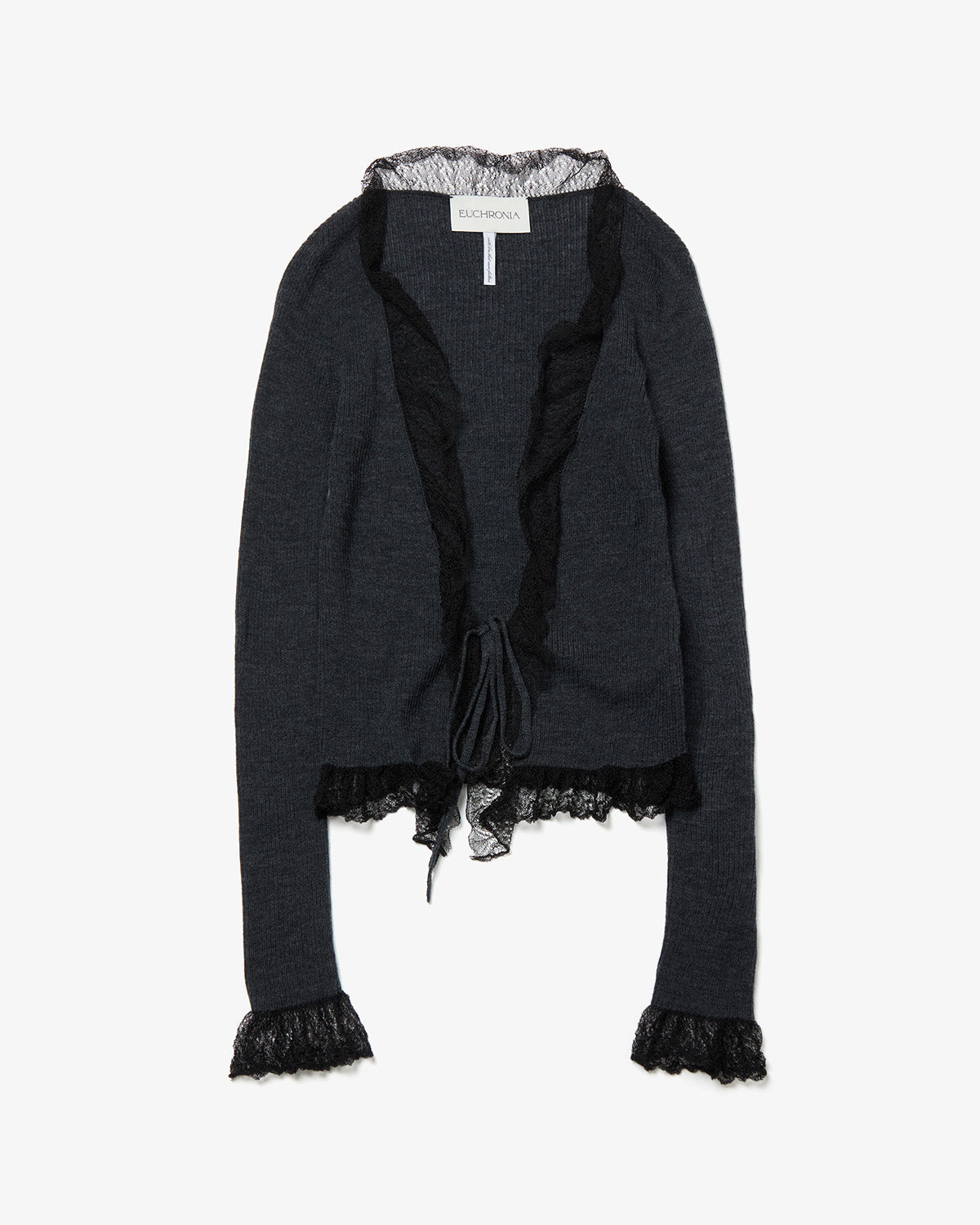 SHEER LACE CACHE-COEUR CARDIGAN
