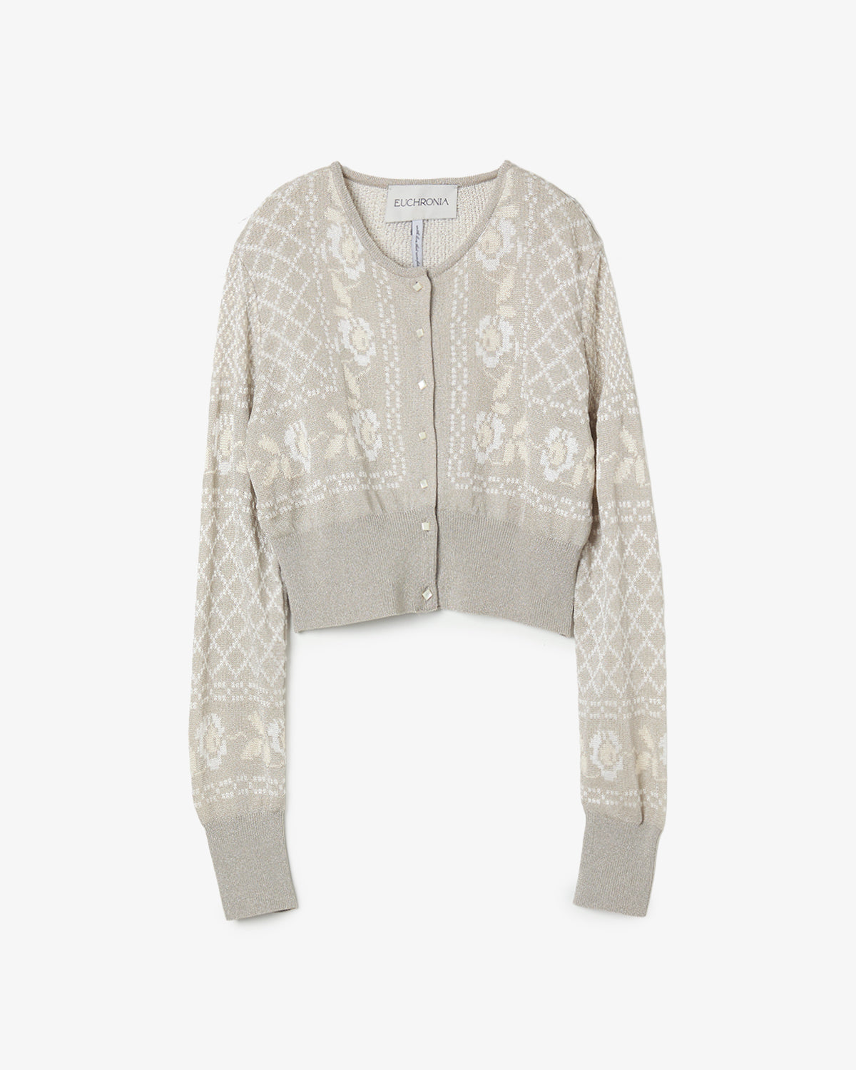 JACQUARD LACE CARDIGAN