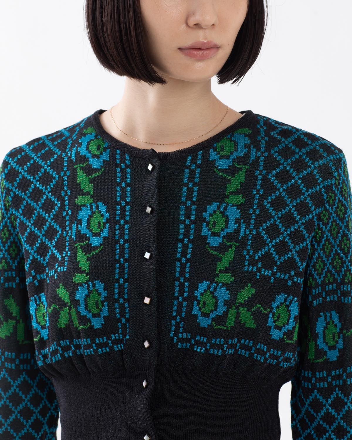 JACQUARD LACE CARDIGAN