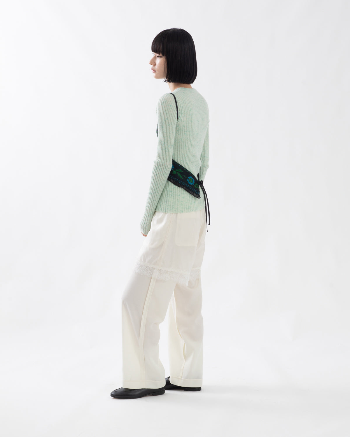 REVERSIBLE LACE TROUSERS