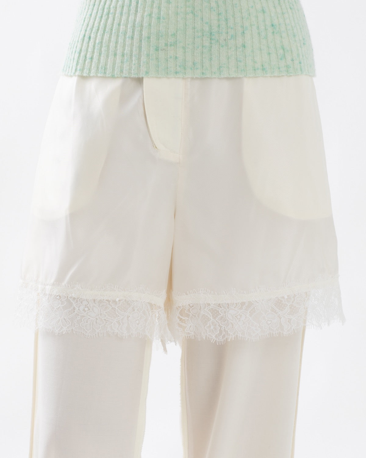 REVERSIBLE LACE TROUSERS