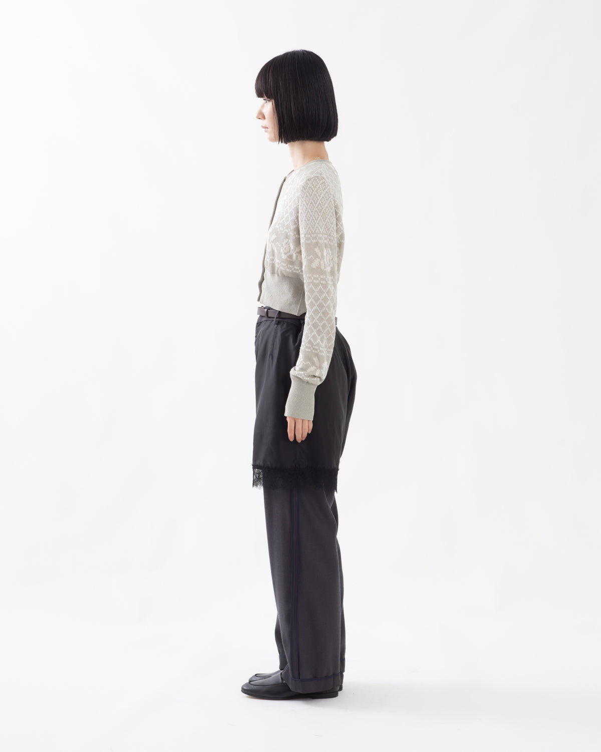 REVERSIBLE LACE TROUSERS