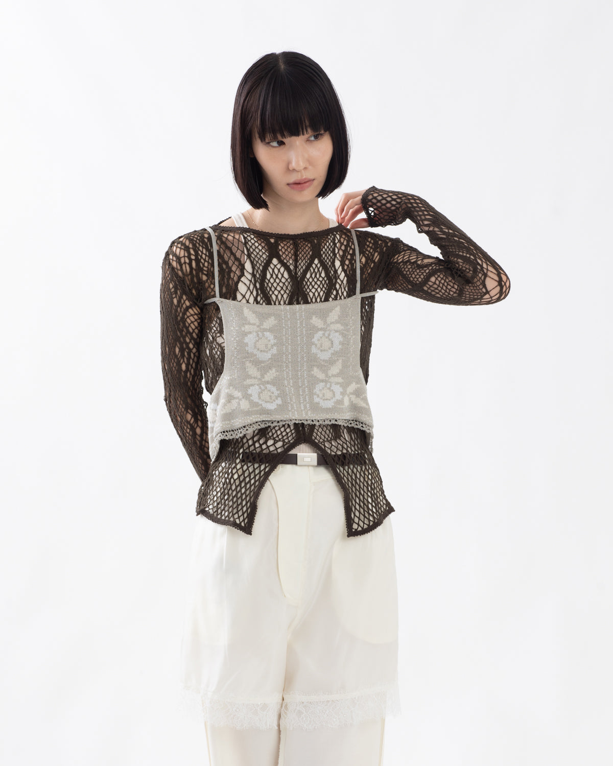 JACQUARD LACE BUSTIER
