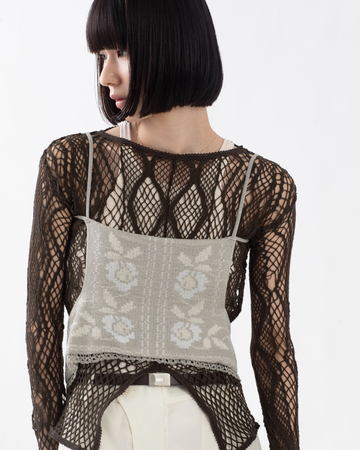 JACQUARD LACE BUSTIER