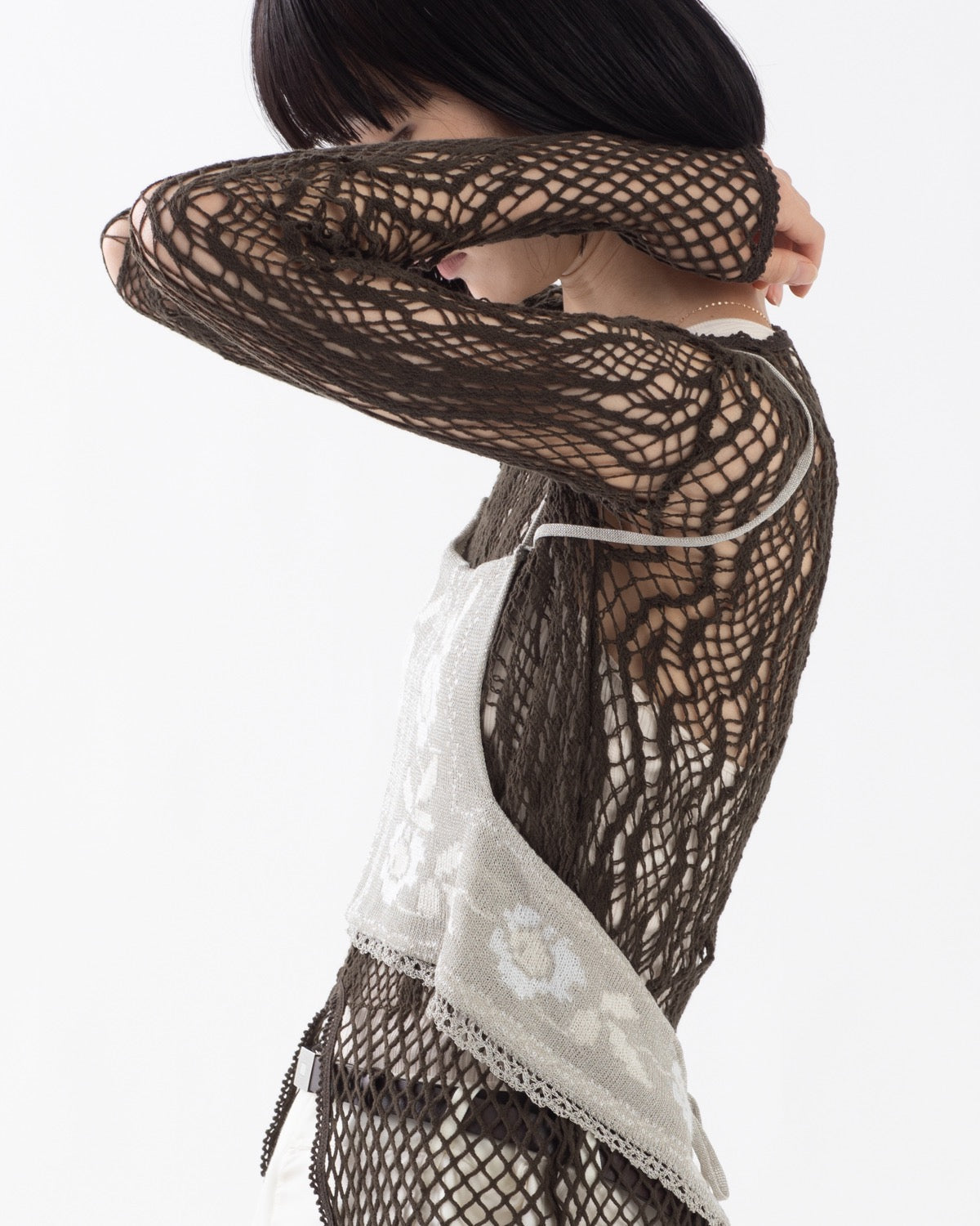 JACQUARD LACE BUSTIER