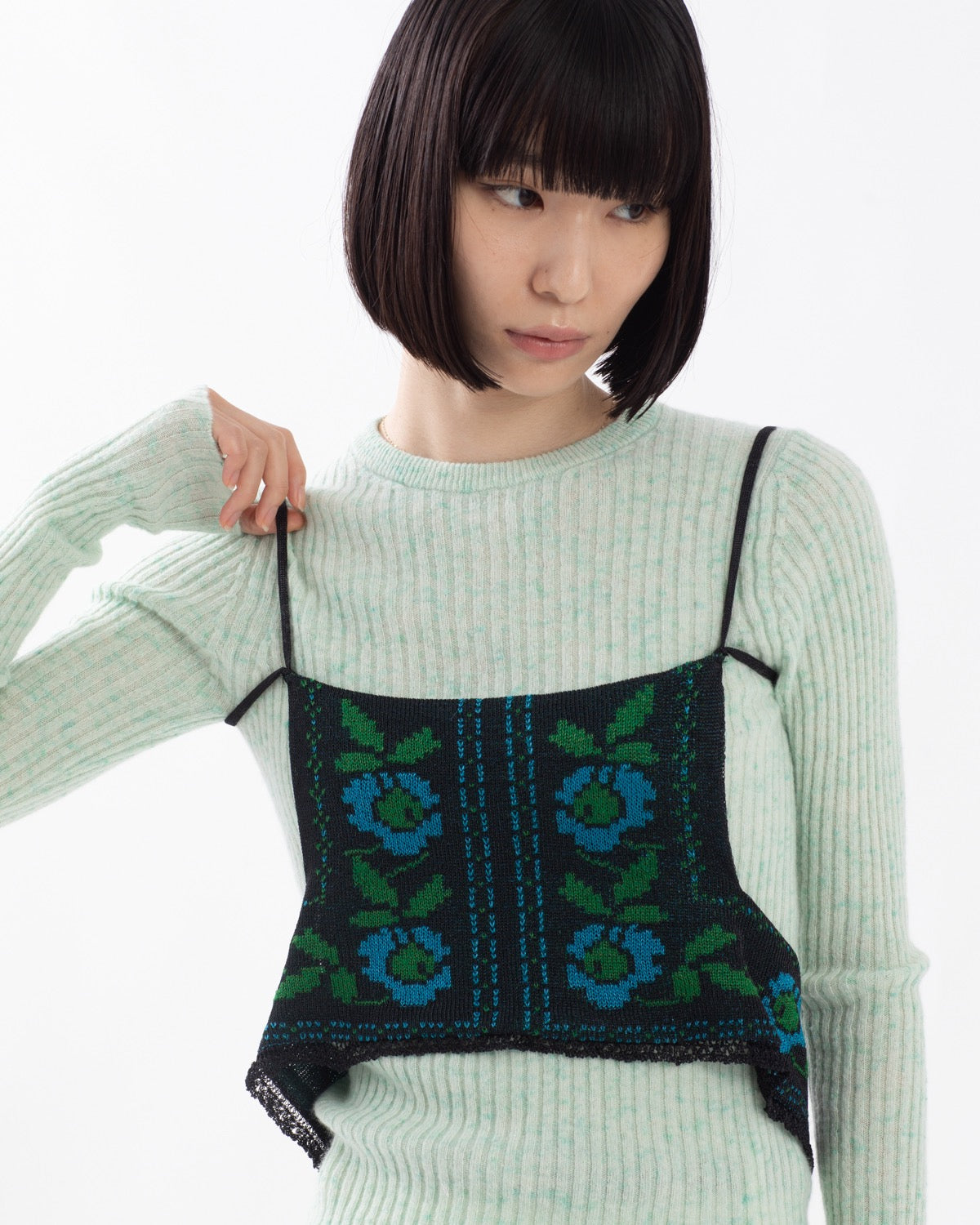 JACQUARD LACE BUSTIER