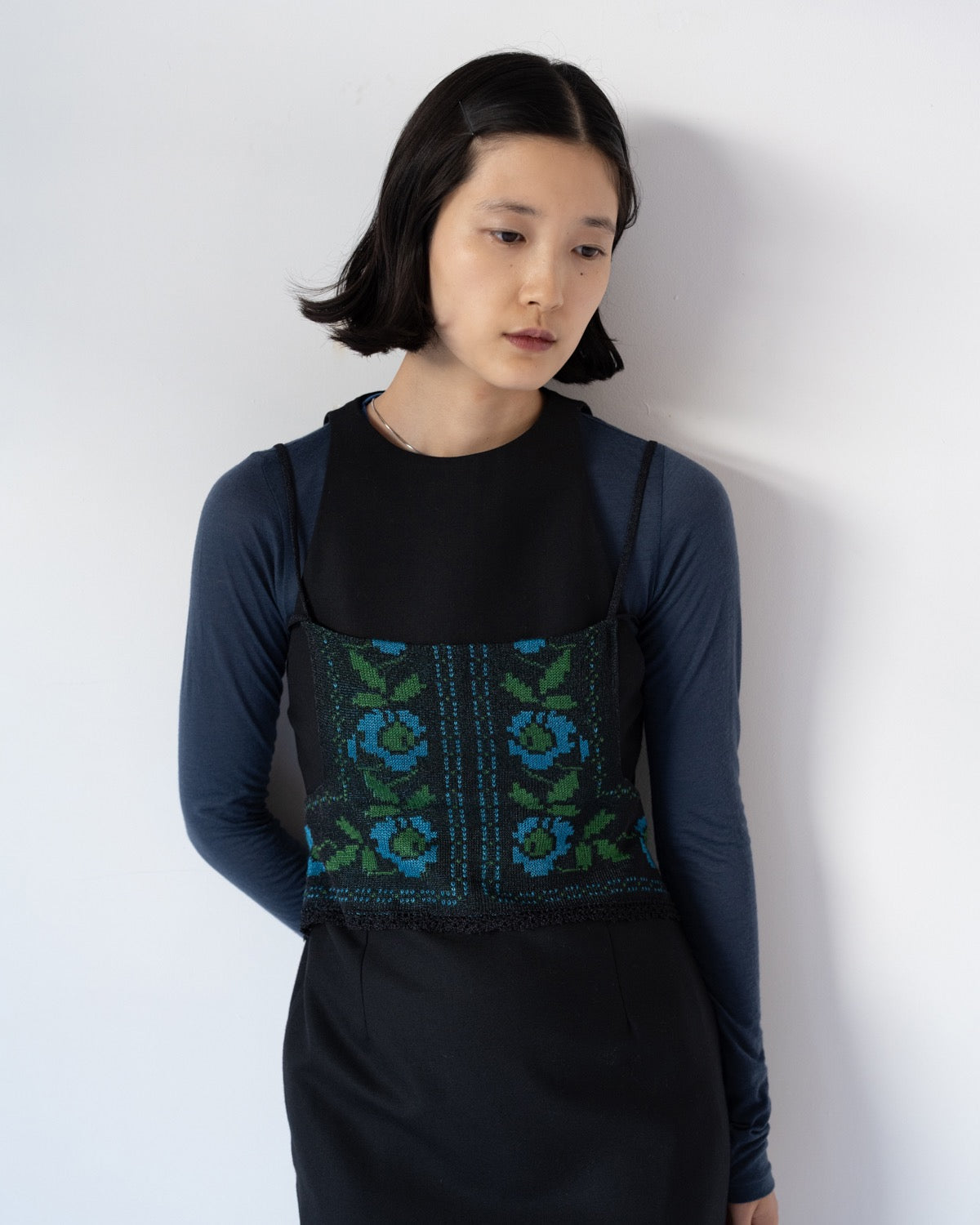 JACQUARD LACE BUSTIER