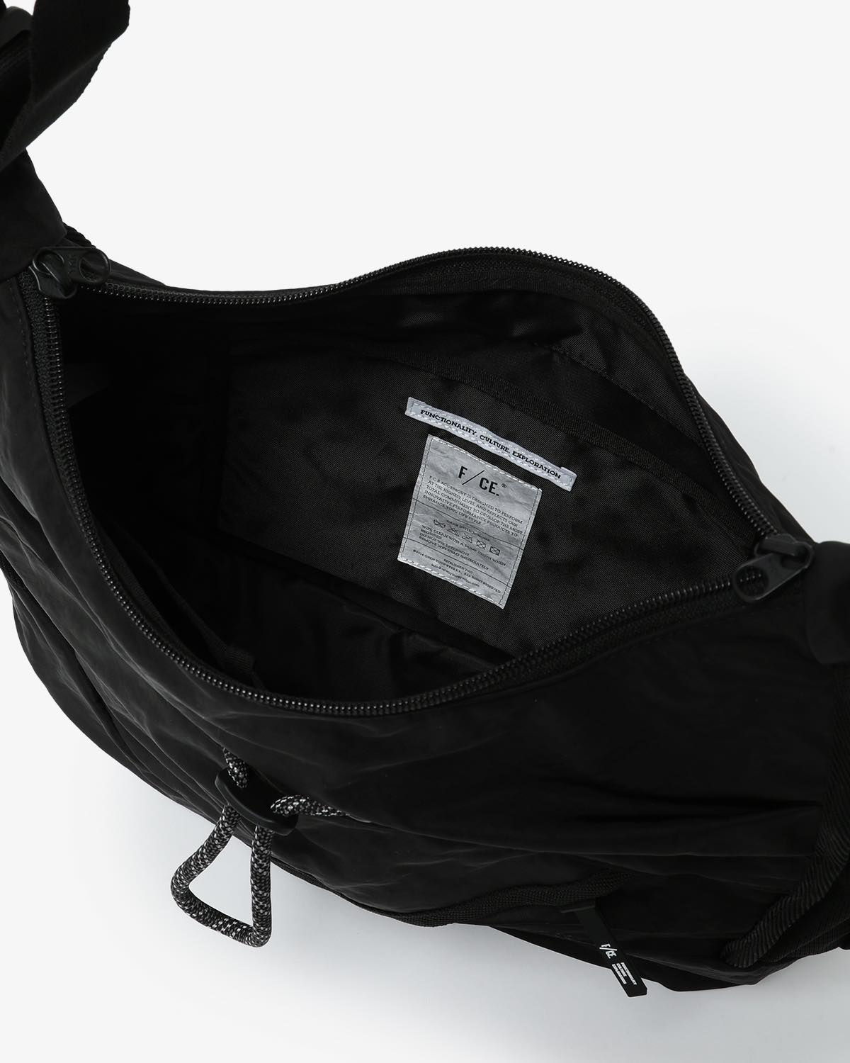 TEXTURED TWILL 2WAY SHOULDER TOTE