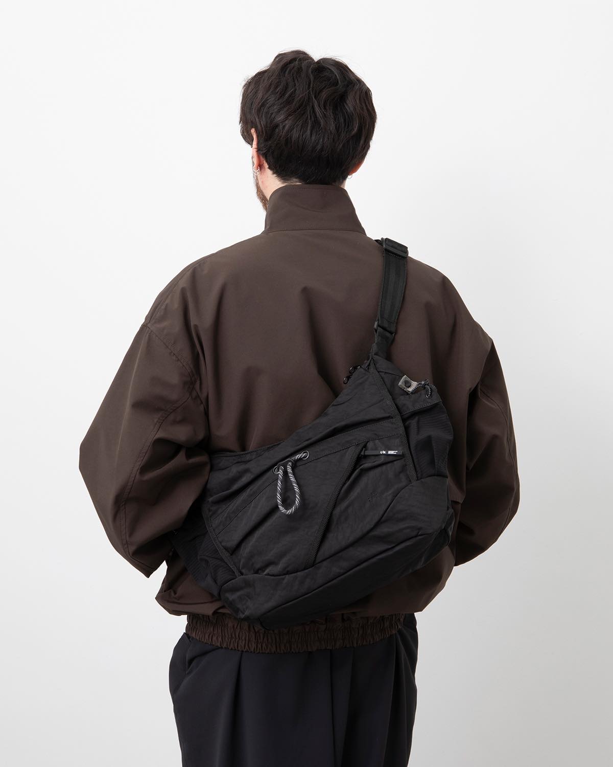 TEXTURED TWILL 2WAY SHOULDER TOTE