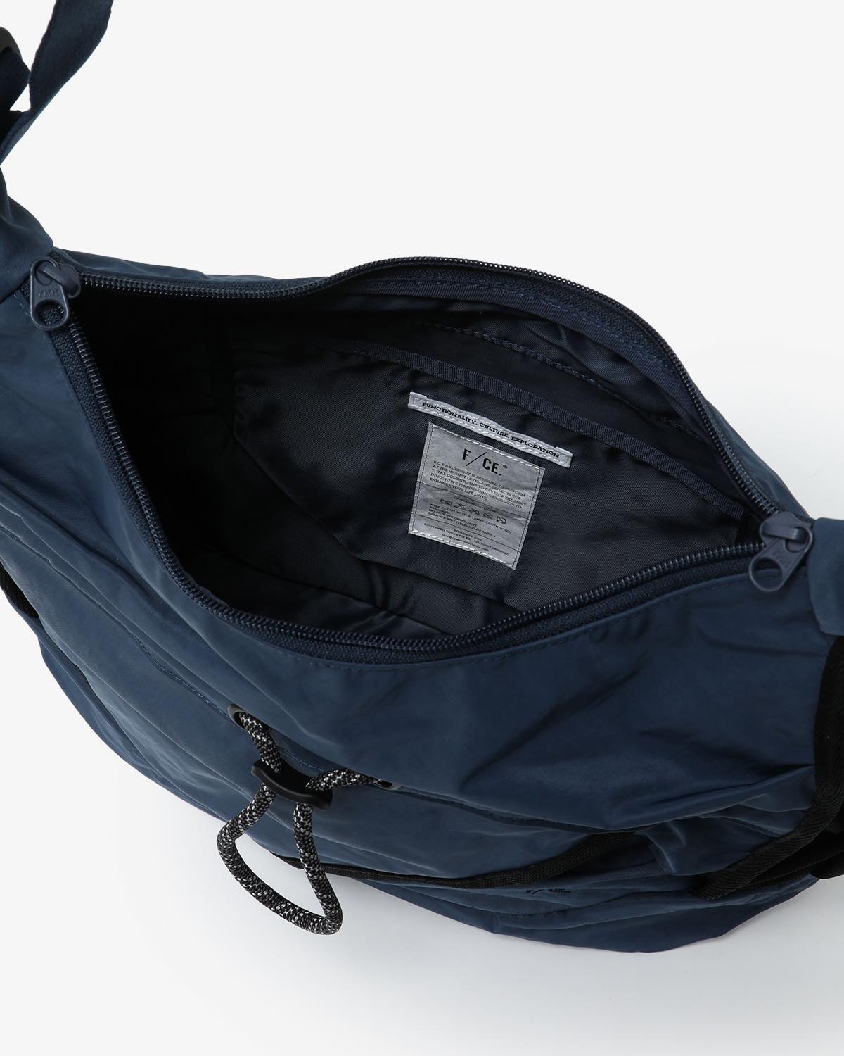 TEXTURED TWILL 2WAY SHOULDER TOTE