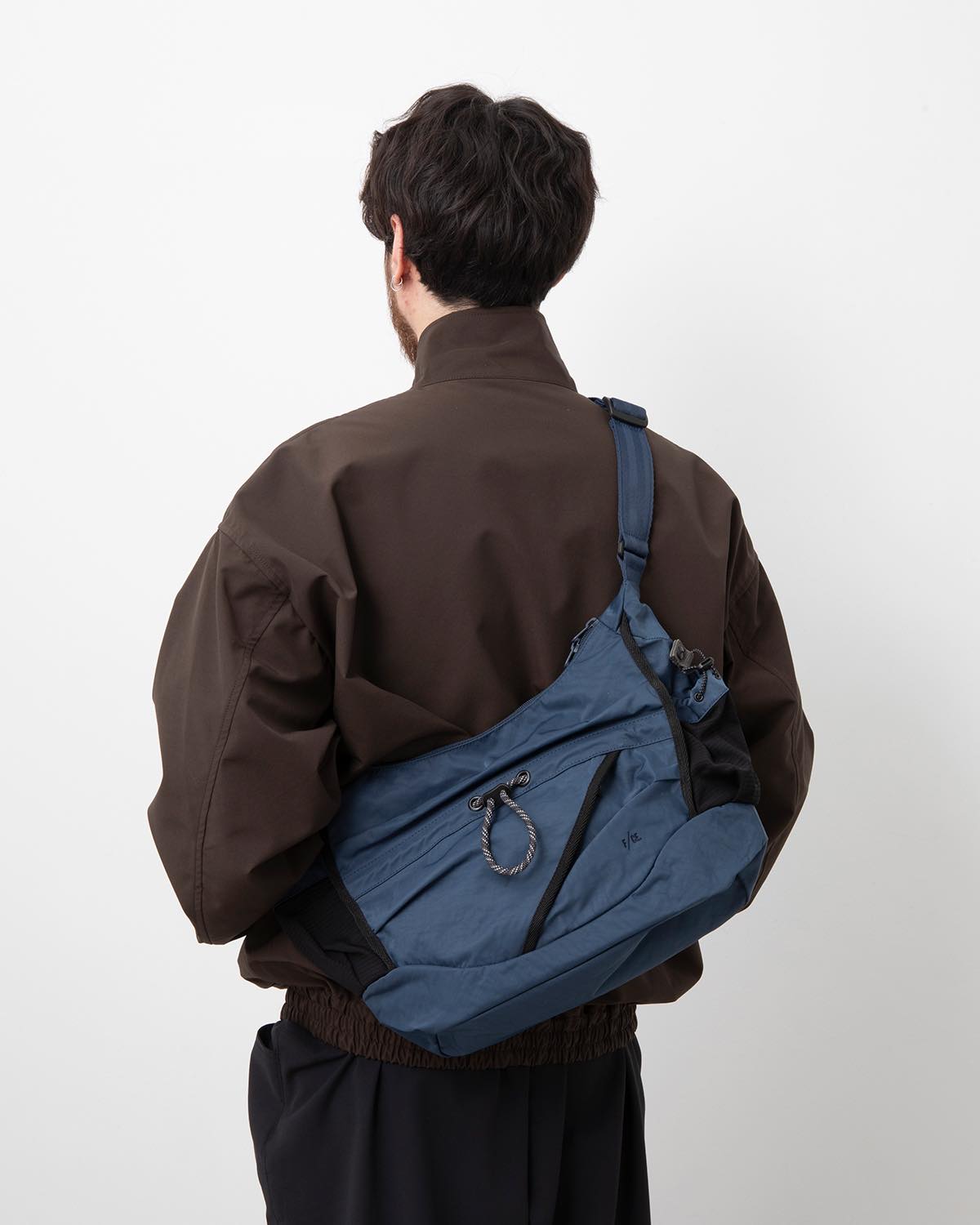 TEXTURED TWILL 2WAY SHOULDER TOTE