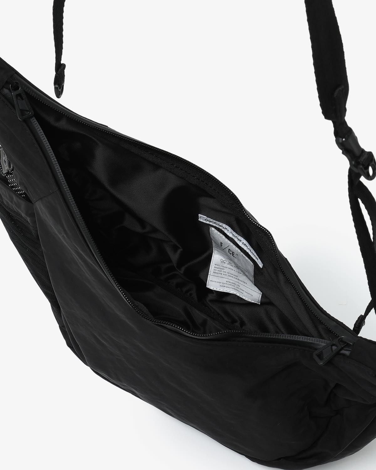 TEXTURED TWILL HORN MINI SHOULDER BAG