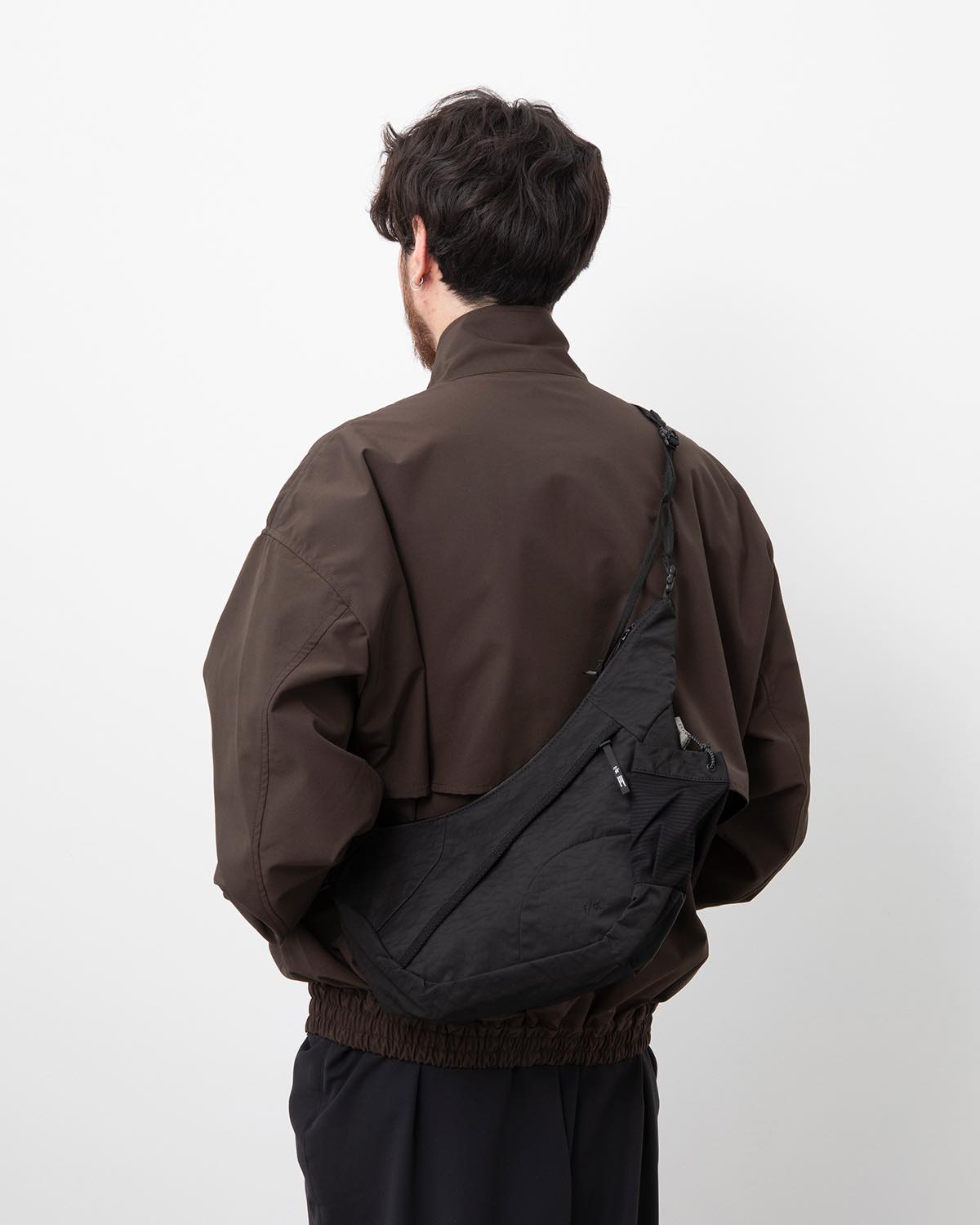 TEXTURED TWILL HORN MINI SHOULDER BAG