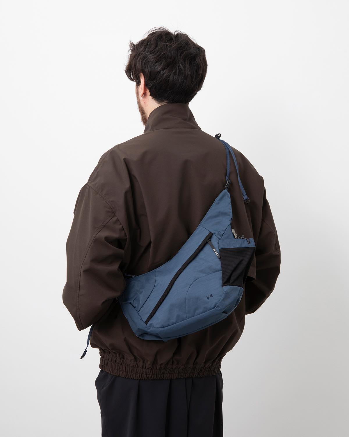 TEXTURED TWILL HORN MINI SHOULDER BAG