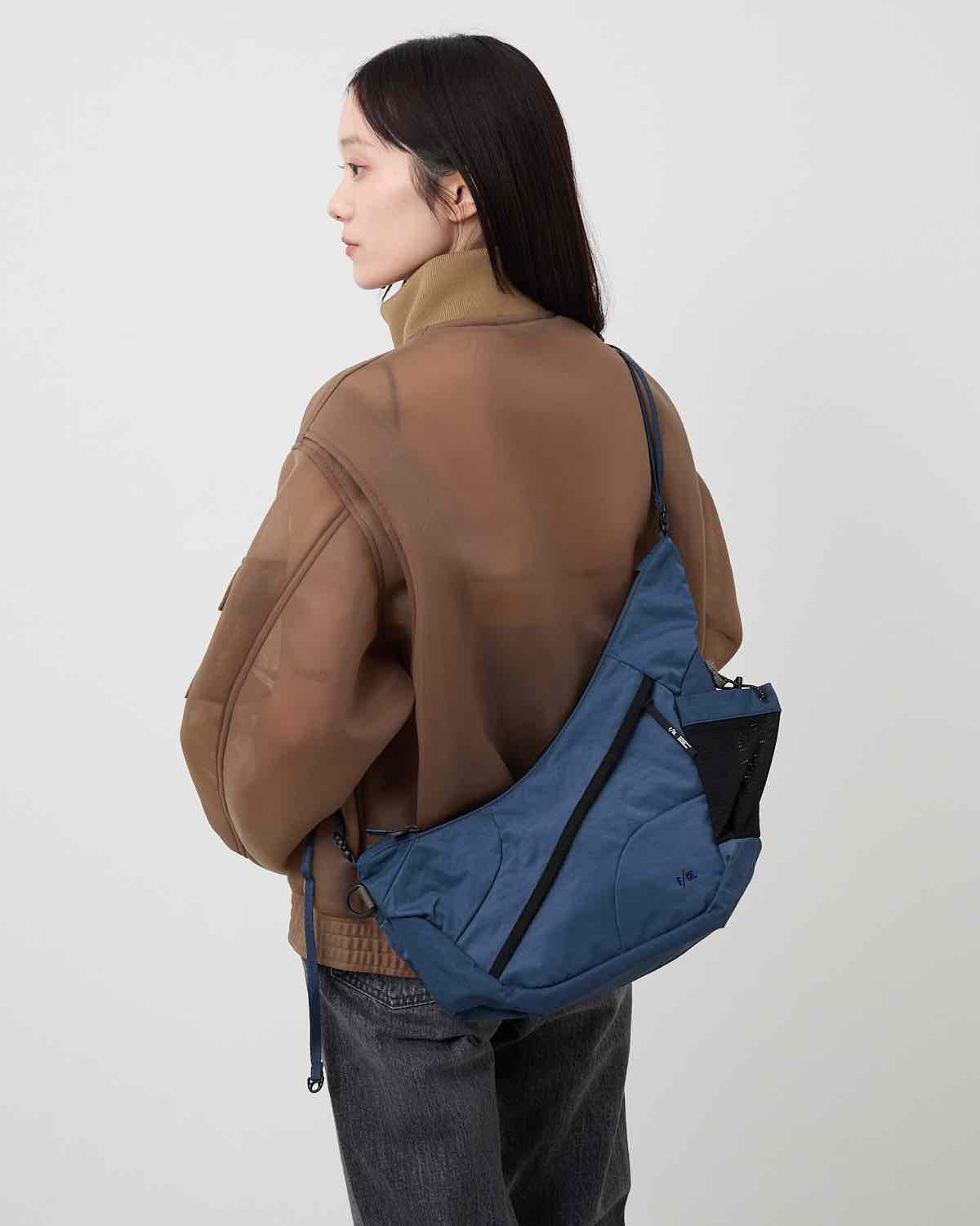 TEXTURED TWILL HORN MINI SHOULDER BAG