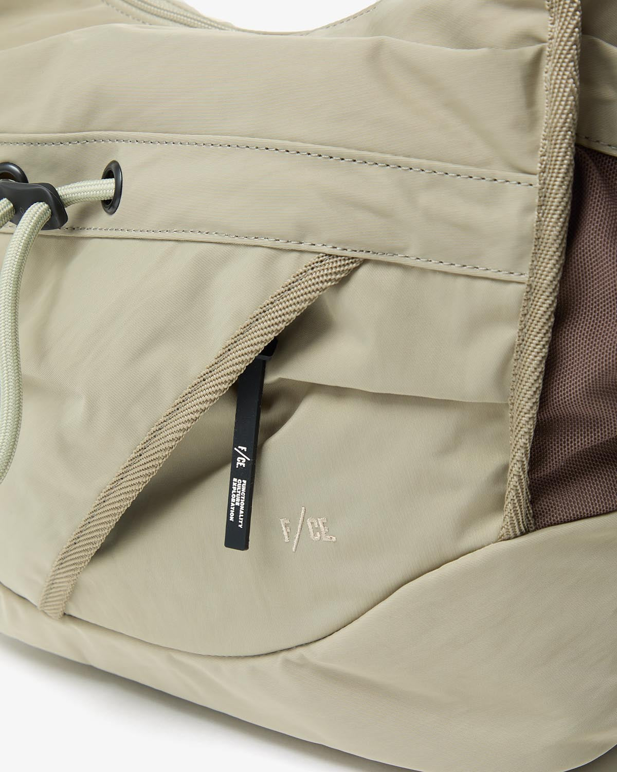 TEXTURED TWILL 2WAY SHOULDER TOTE