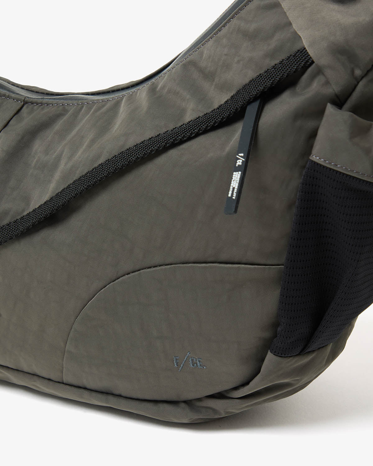 TEXTURED TWILL HORN MINI SHOULDER BAG