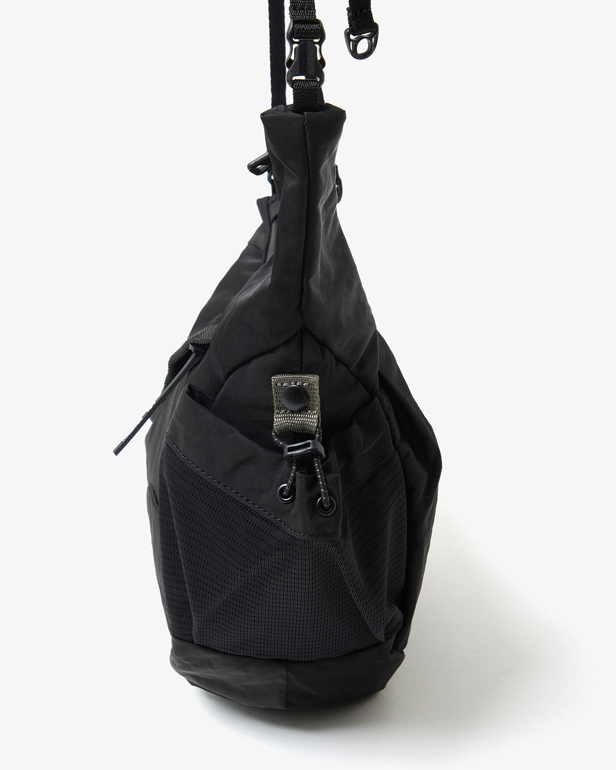 TEXTURED TWILL HORN MINI SHOULDER BAG