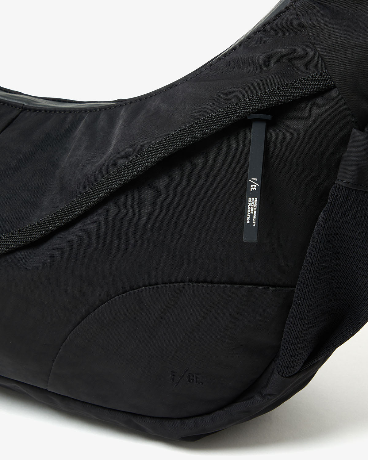 TEXTURED TWILL HORN MINI SHOULDER BAG