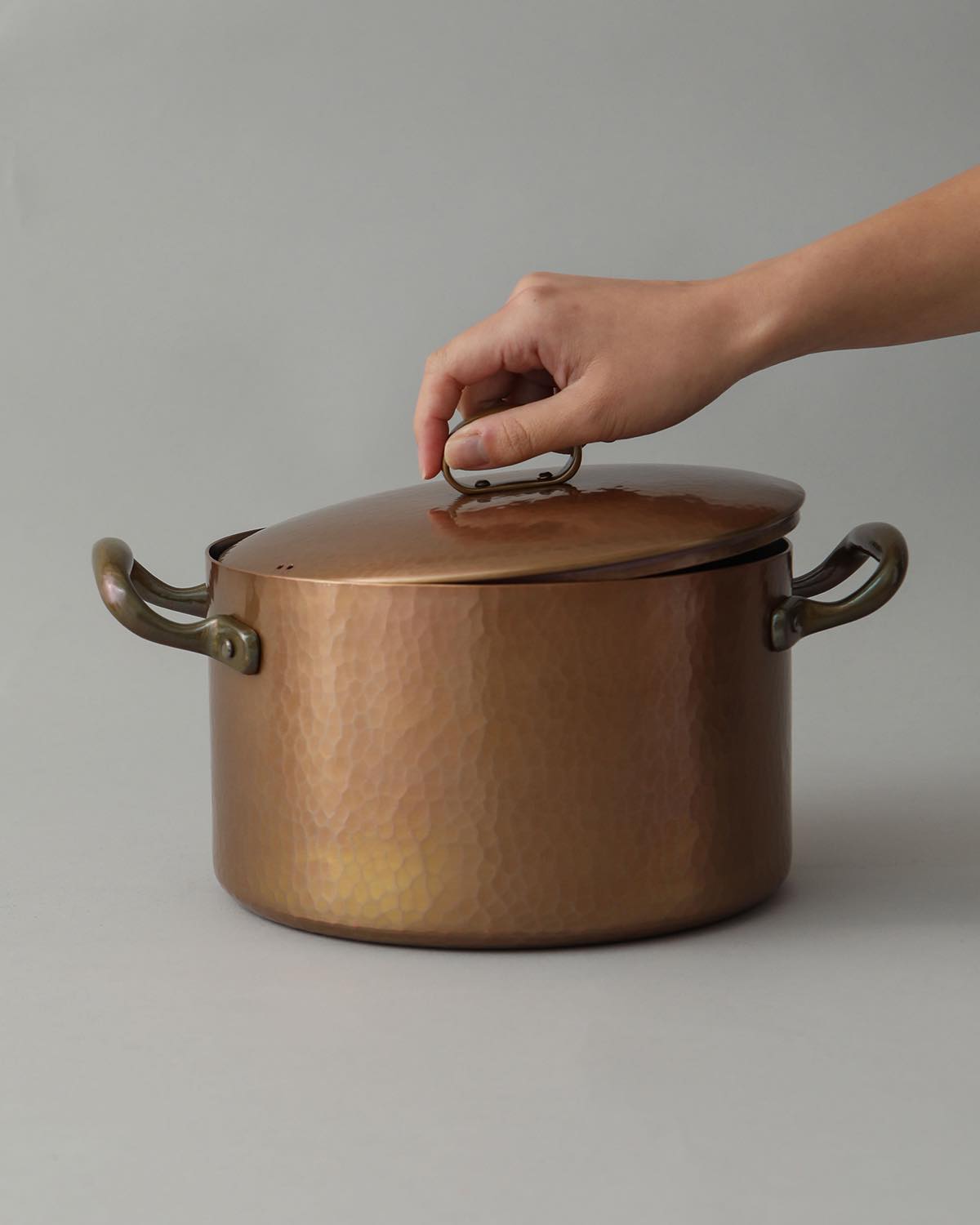 COPPER STEW POT 21-12CM  GOLD