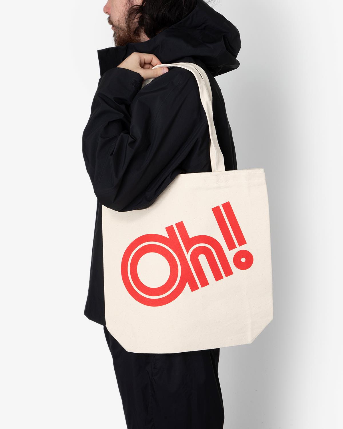 PRINTED GRAPHIC TOTE M "Oh!"